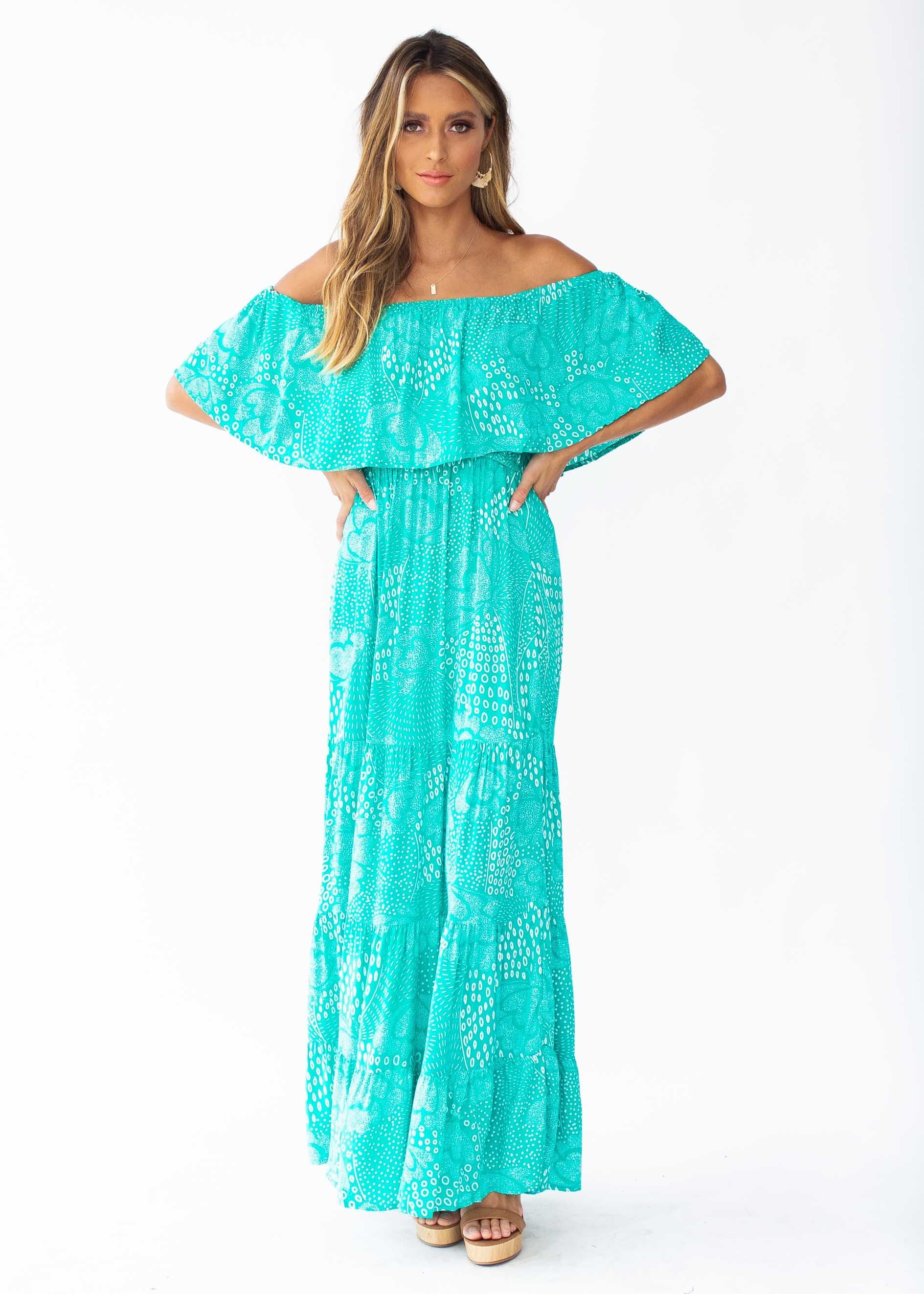 Power Of Colour Maxi Dress - Jade Twilight