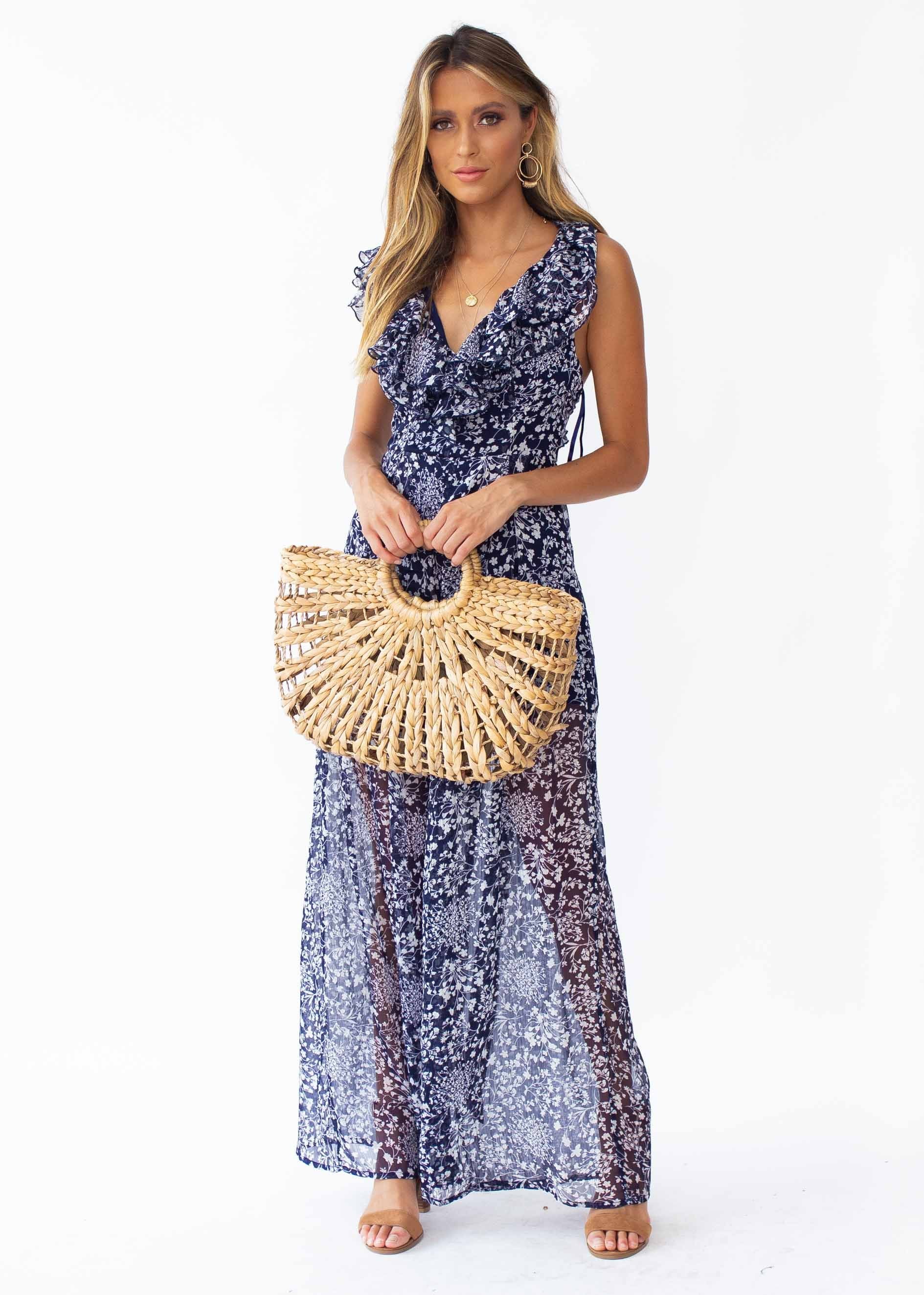 Once Before Pantsuit - Navy Floral