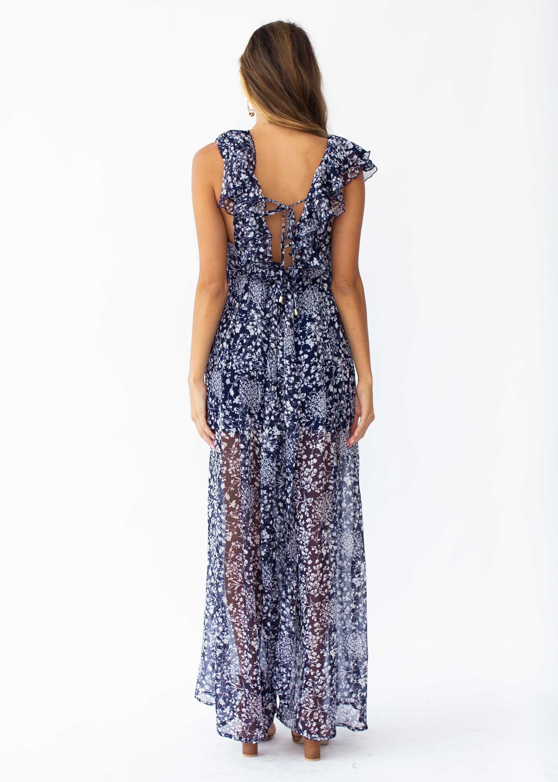 Once Before Pantsuit - Navy Floral