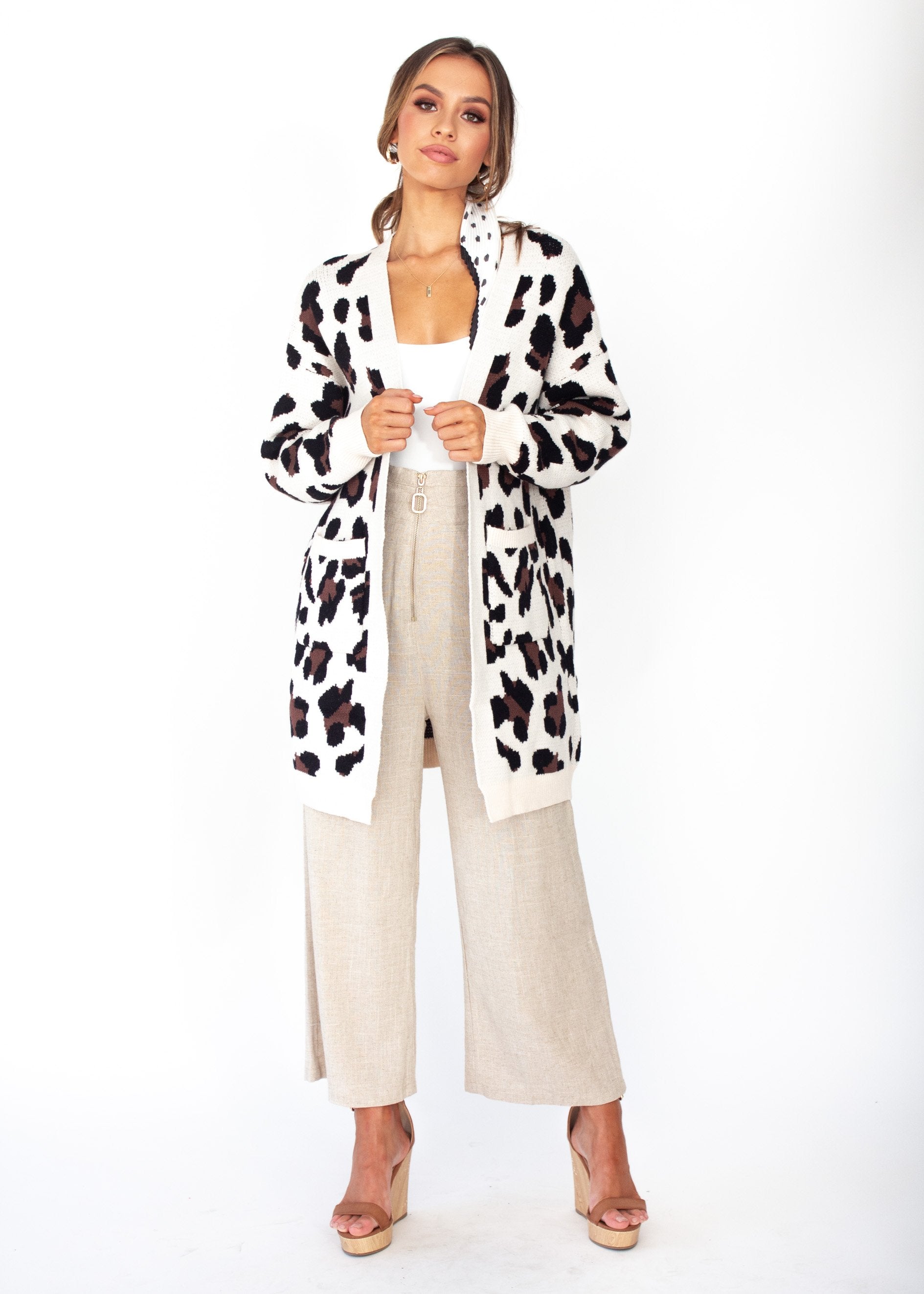 Better Than Ever Cardigan - Cream Leopard