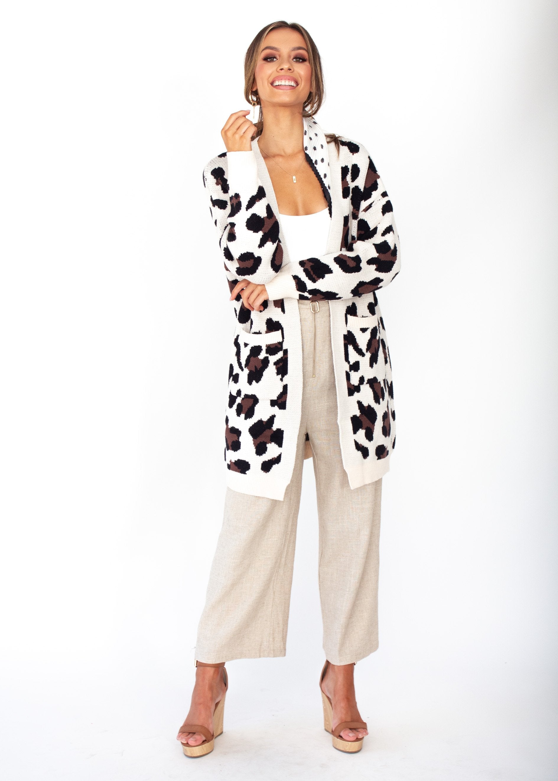 Better Than Ever Cardigan - Cream Leopard