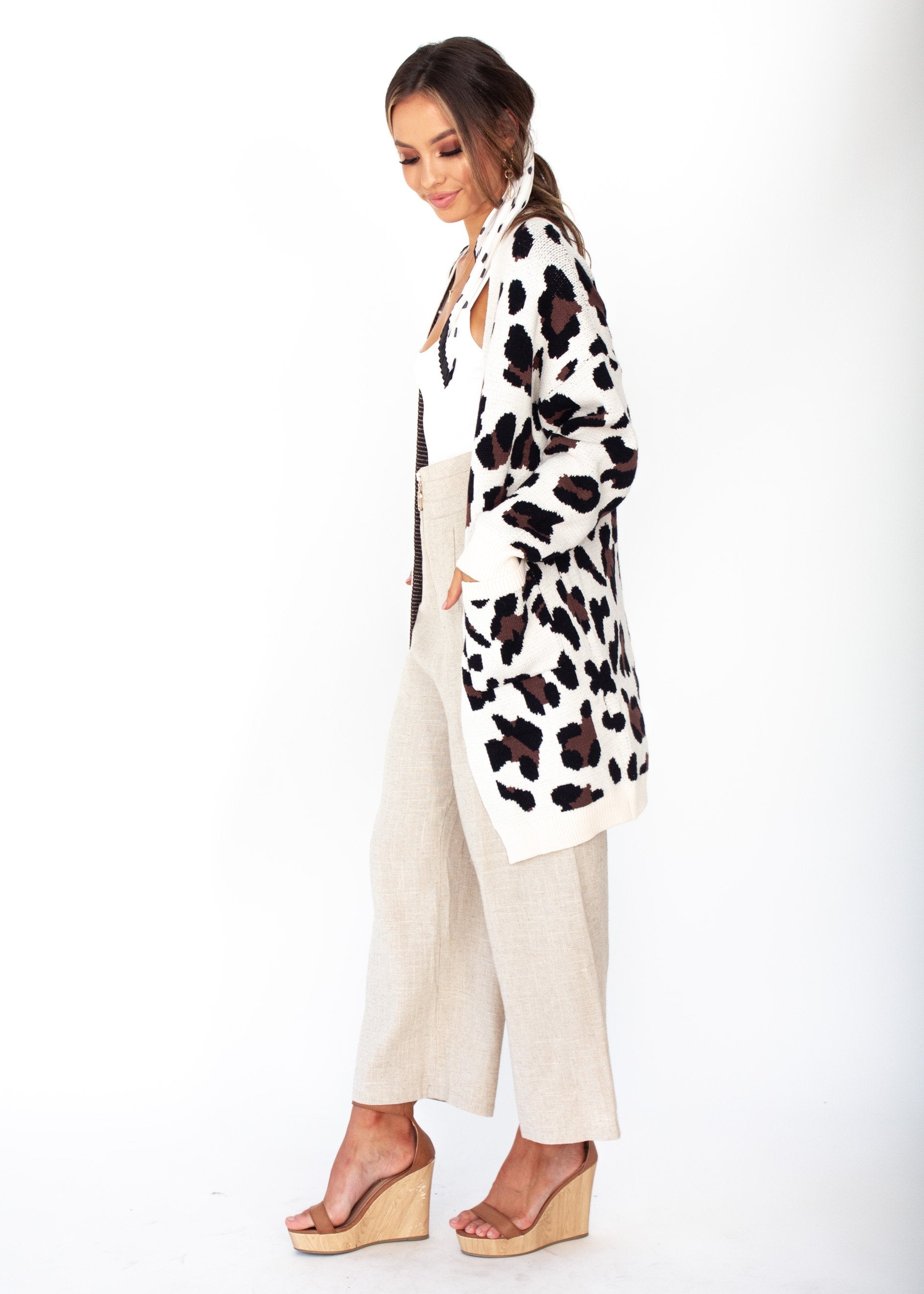 Better Than Ever Cardigan - Cream Leopard