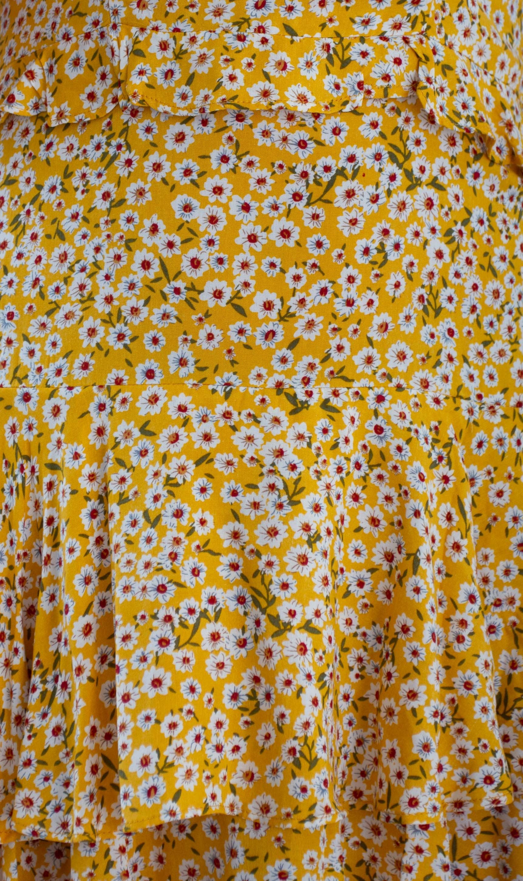 Violet Swing Dress - Mustard Floral