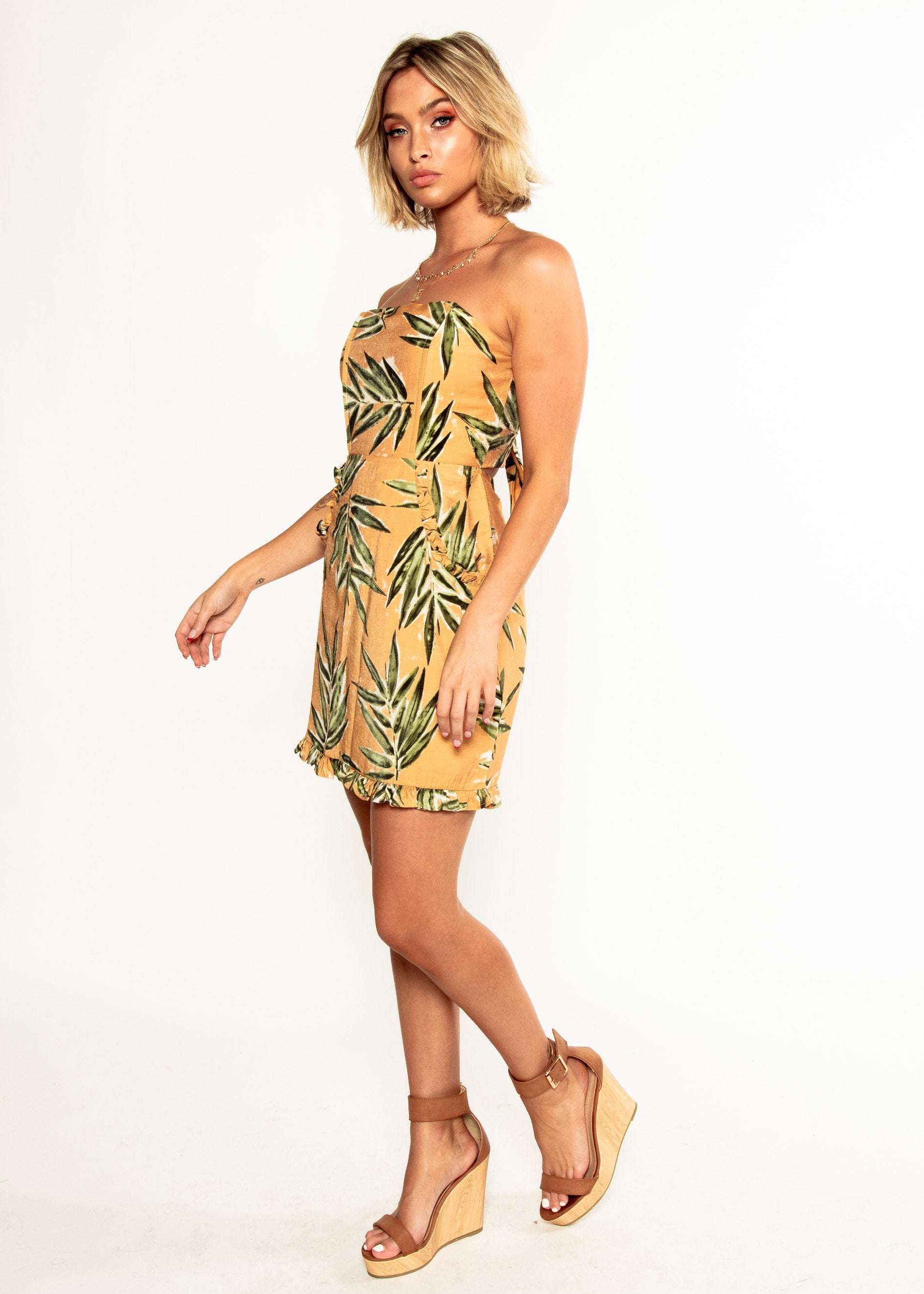 Sofia Strapless Dress - Sunset