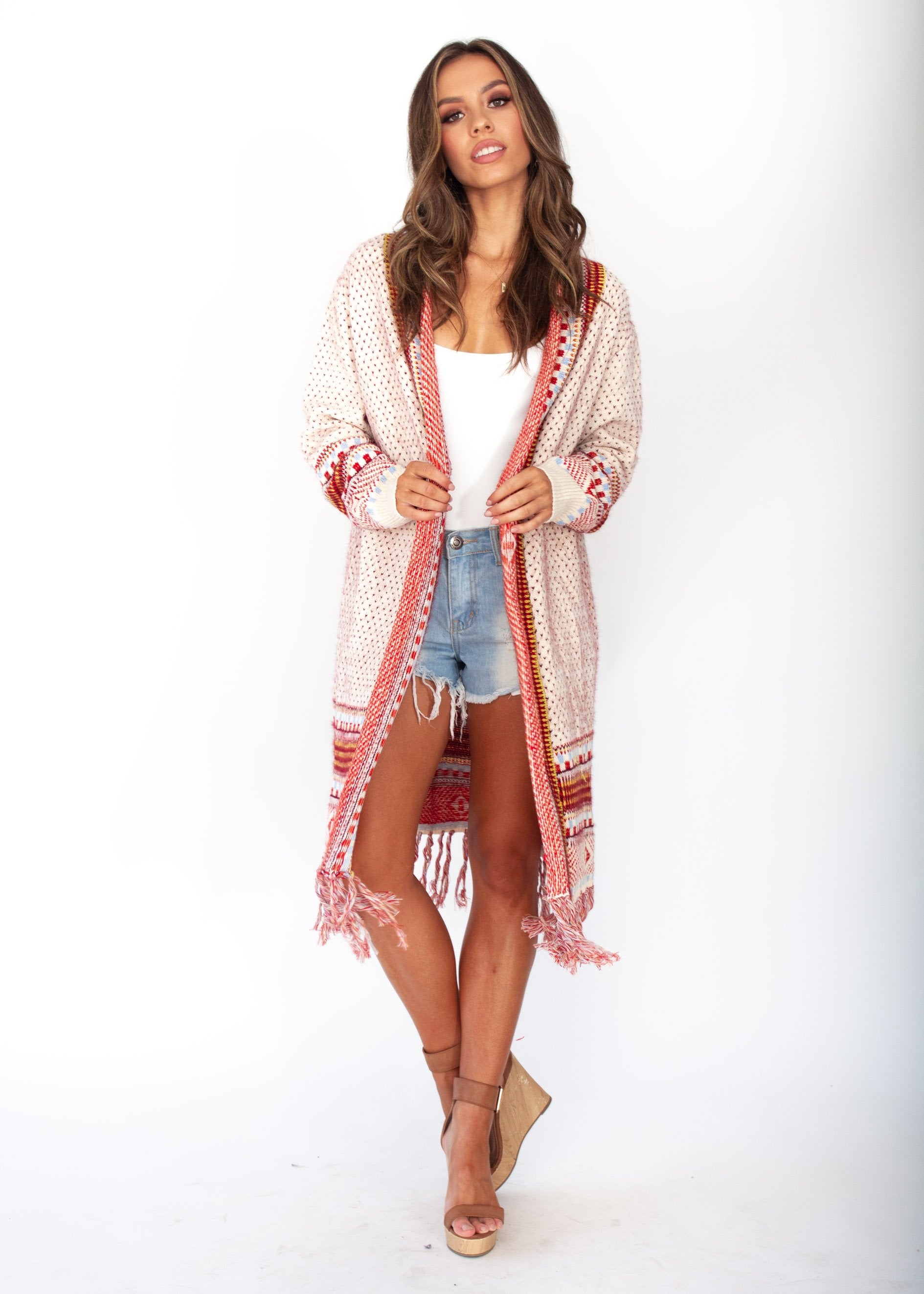 In The Air Aztec Cardigan - Cream