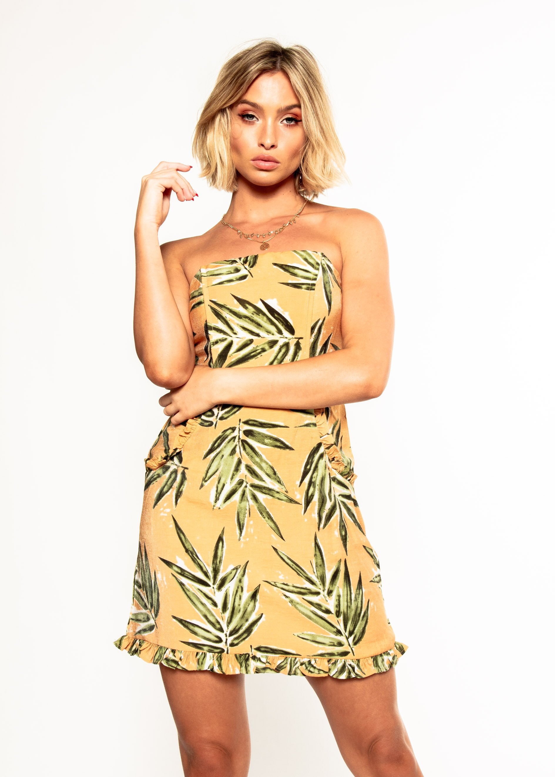Sofia Strapless Dress - Sunset