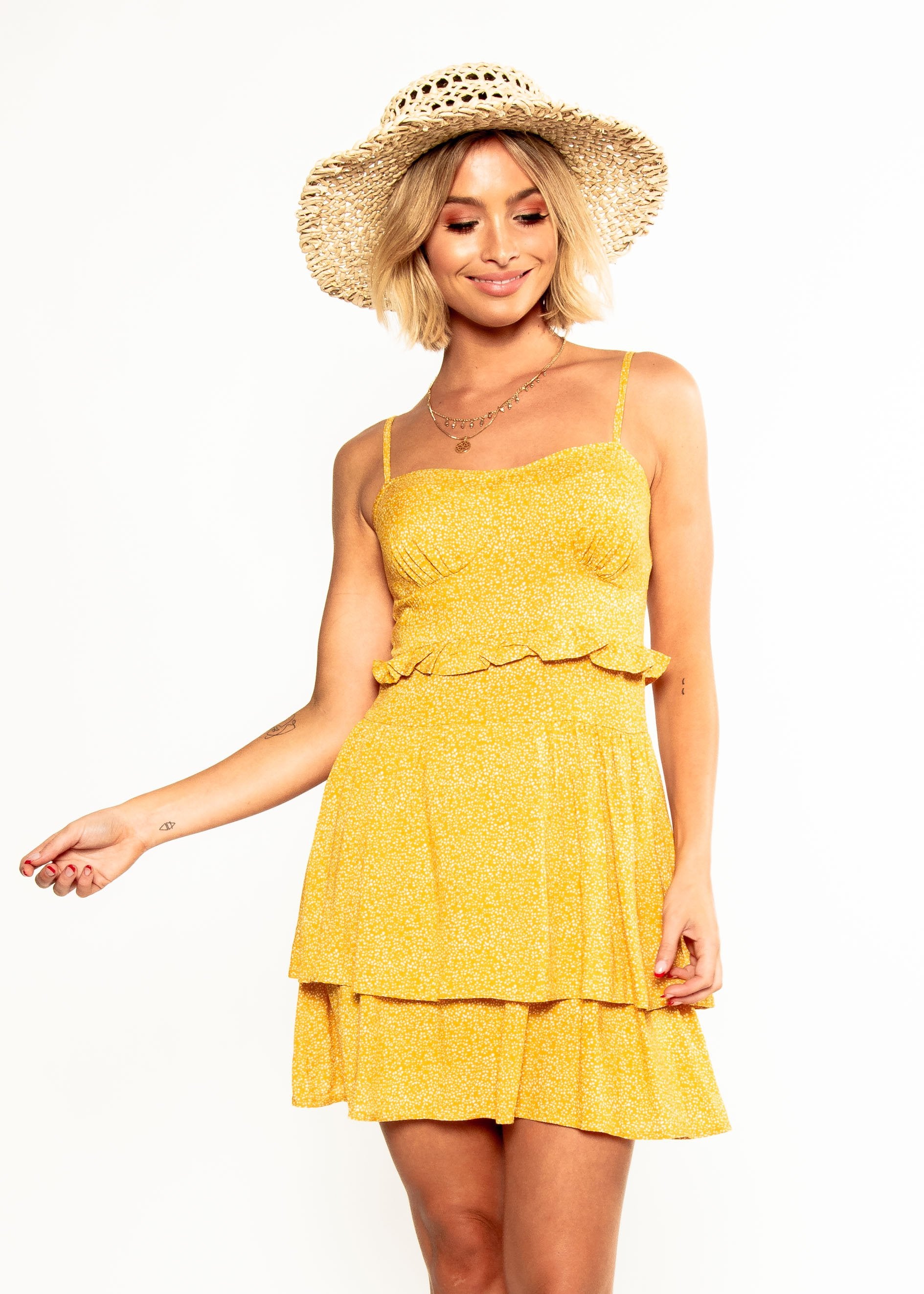Moonlight Dreams Dress - Yellow