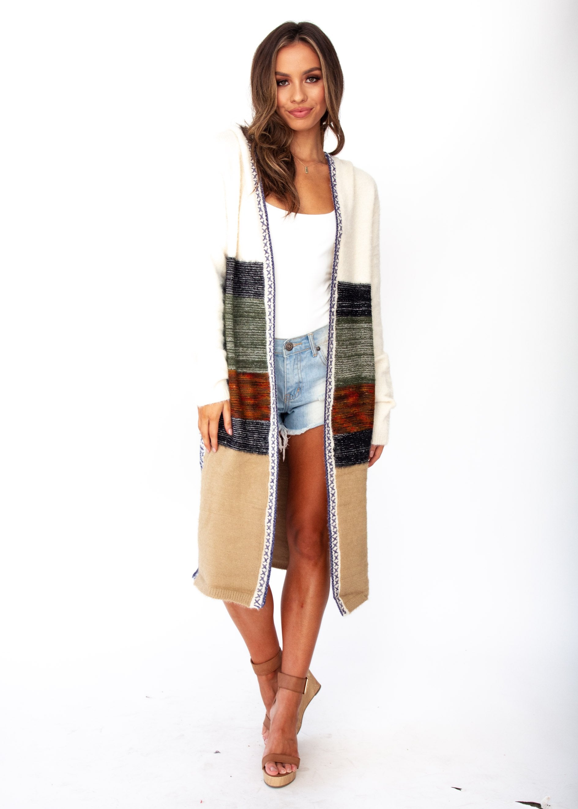 Yoli Hooded Cardigan - Cream
