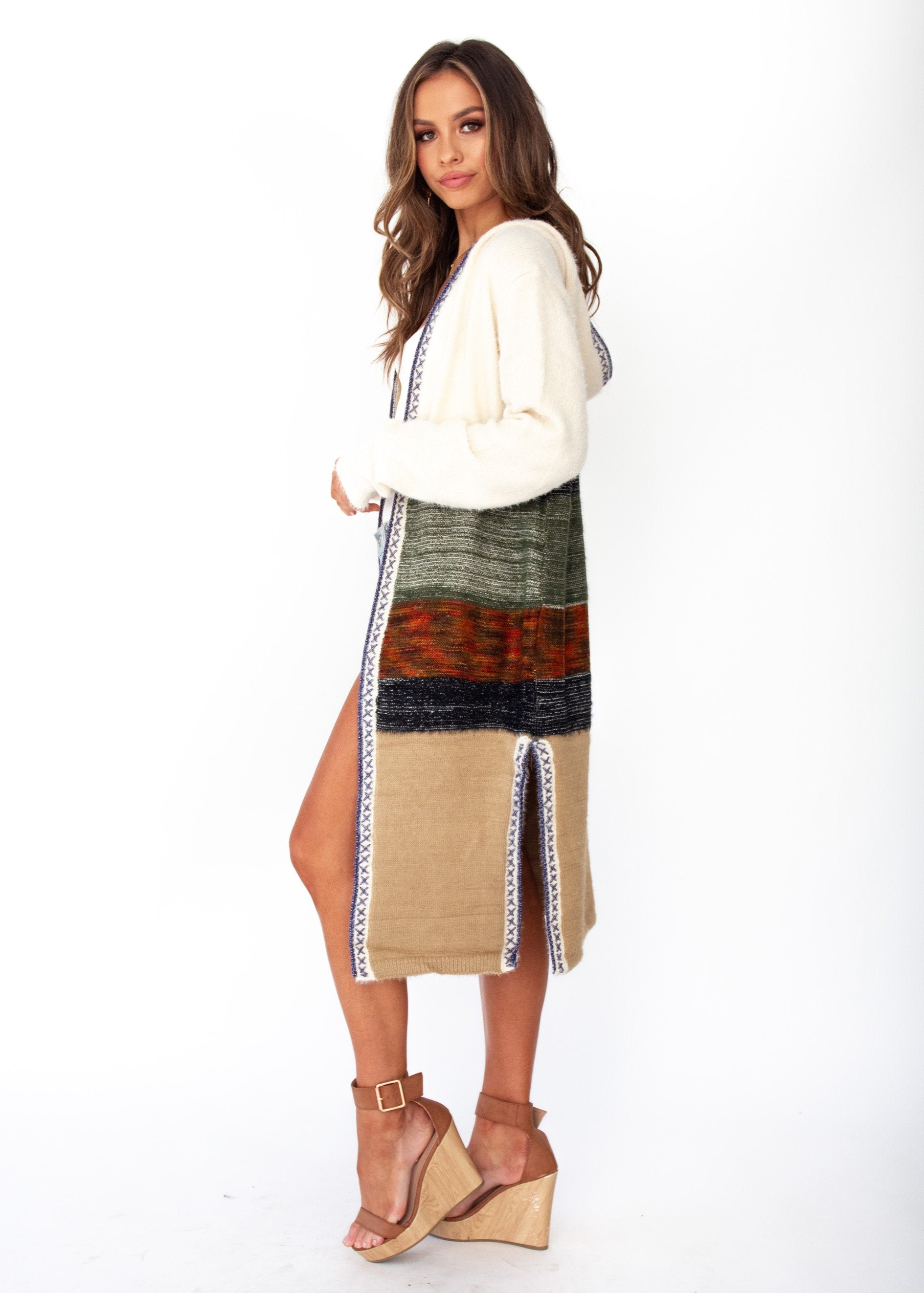 Yoli Hooded Cardigan - Cream