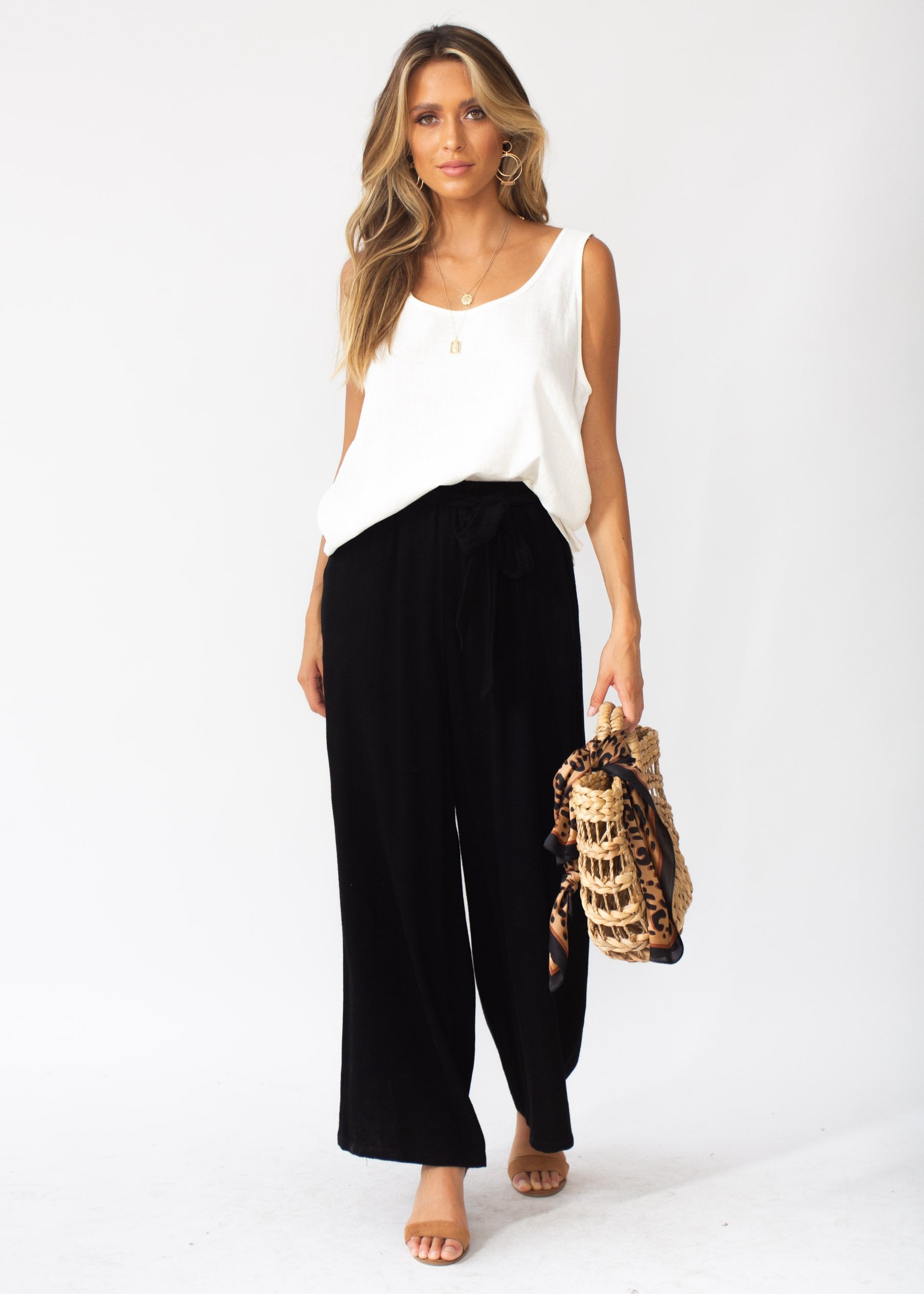 Open Road Linen Pants - Black