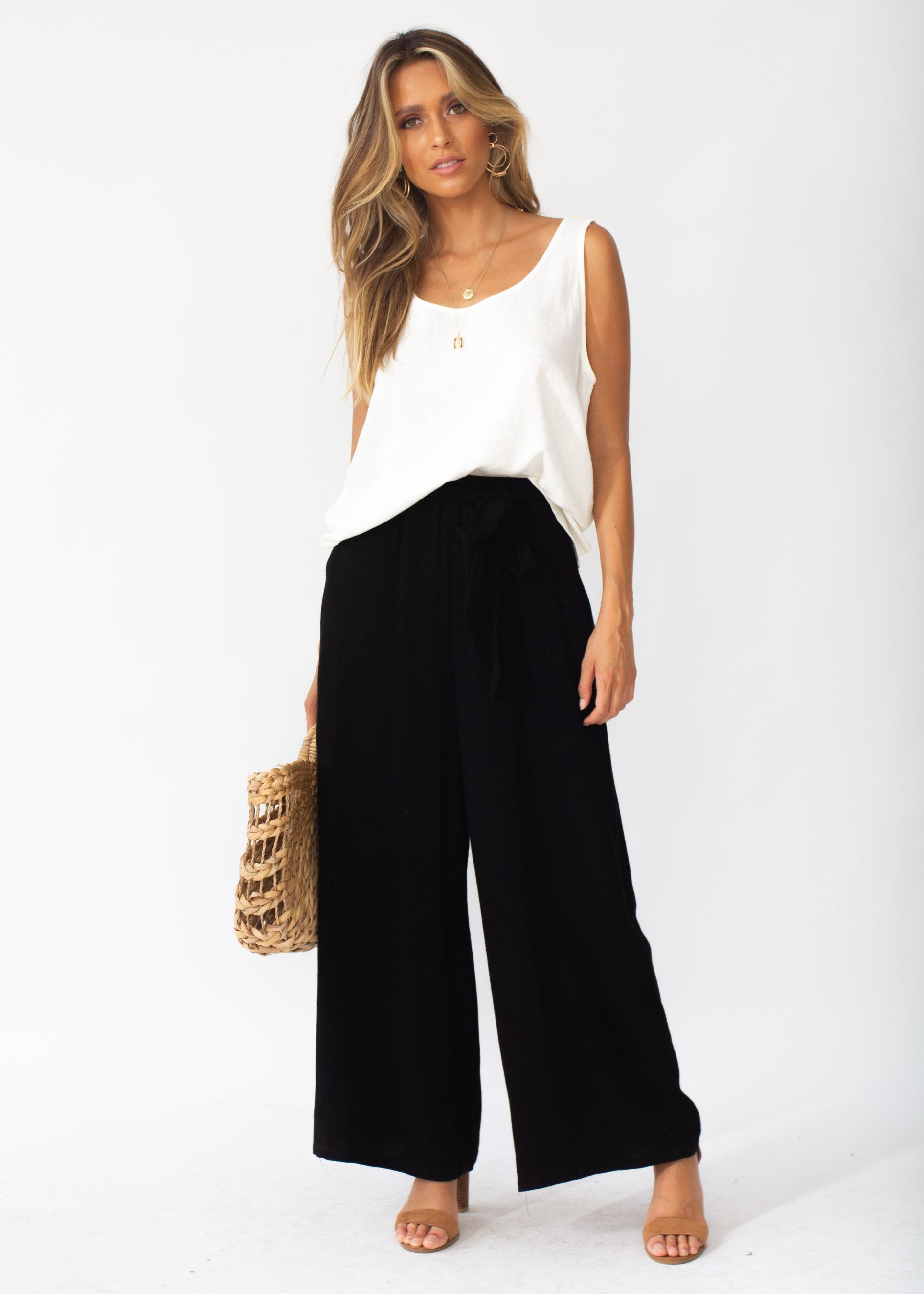 Open Road Linen Pants - Black