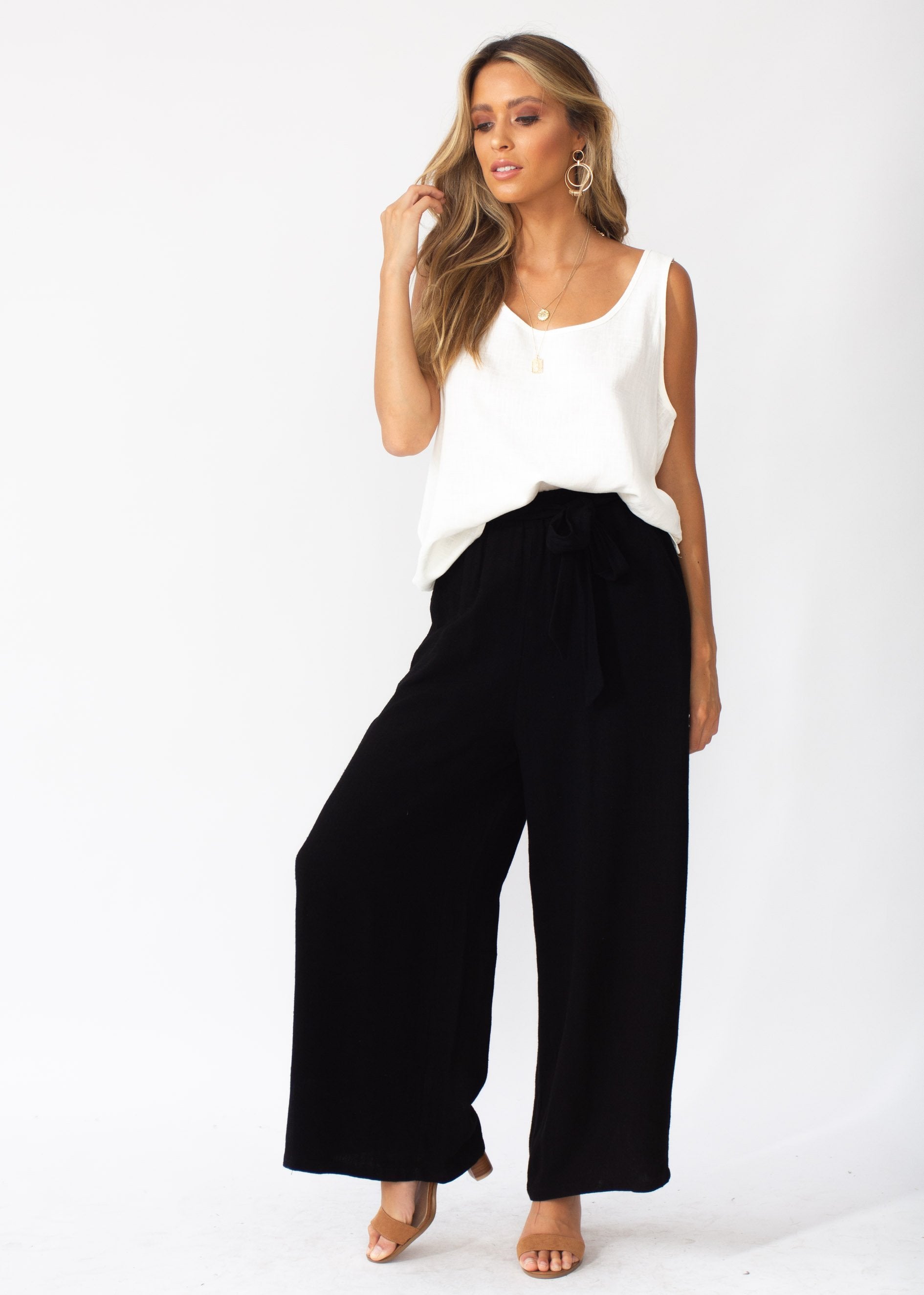 Open Road Linen Pants - Black
