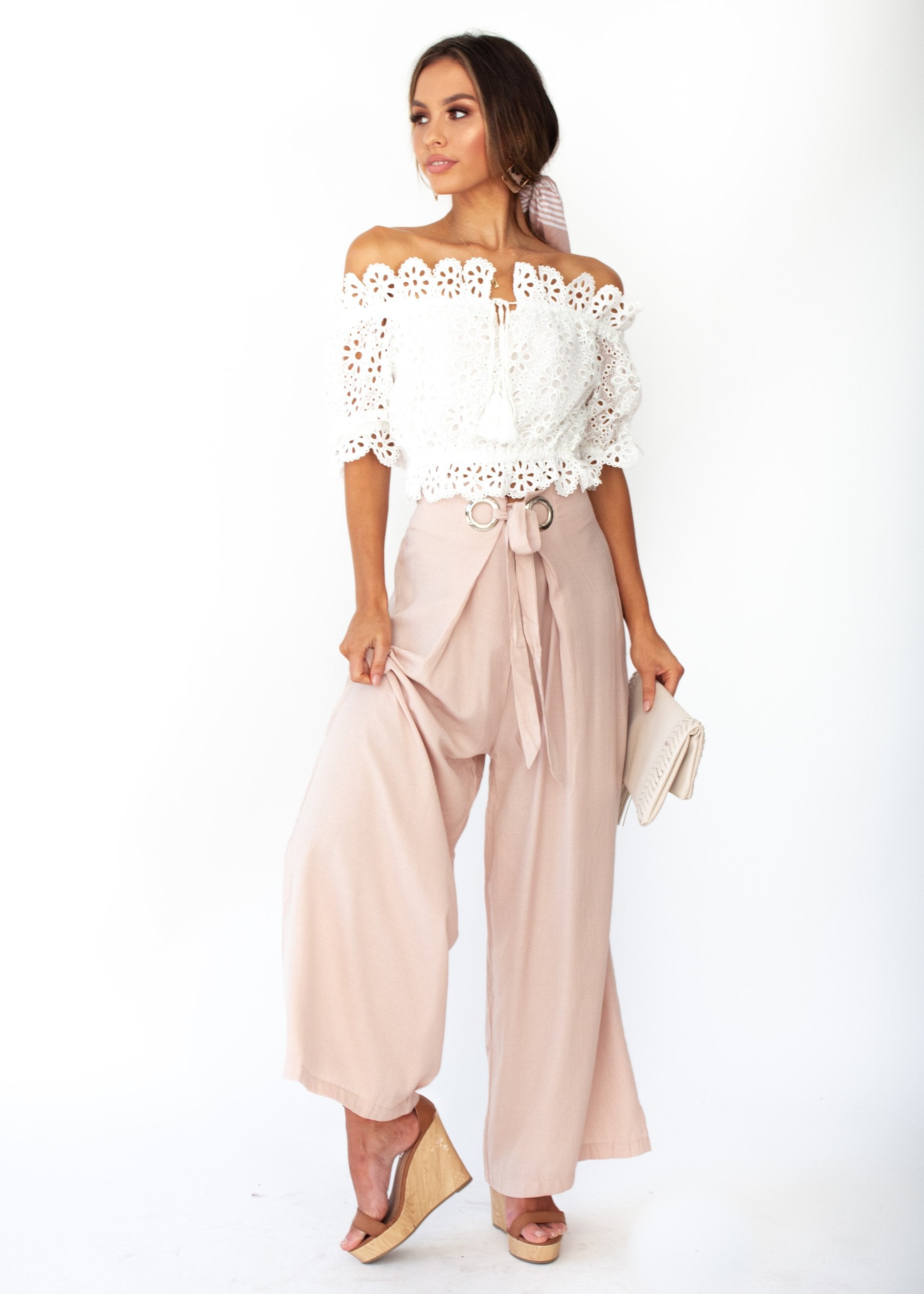 Women's High Energy Wide Leg Pants - Blush