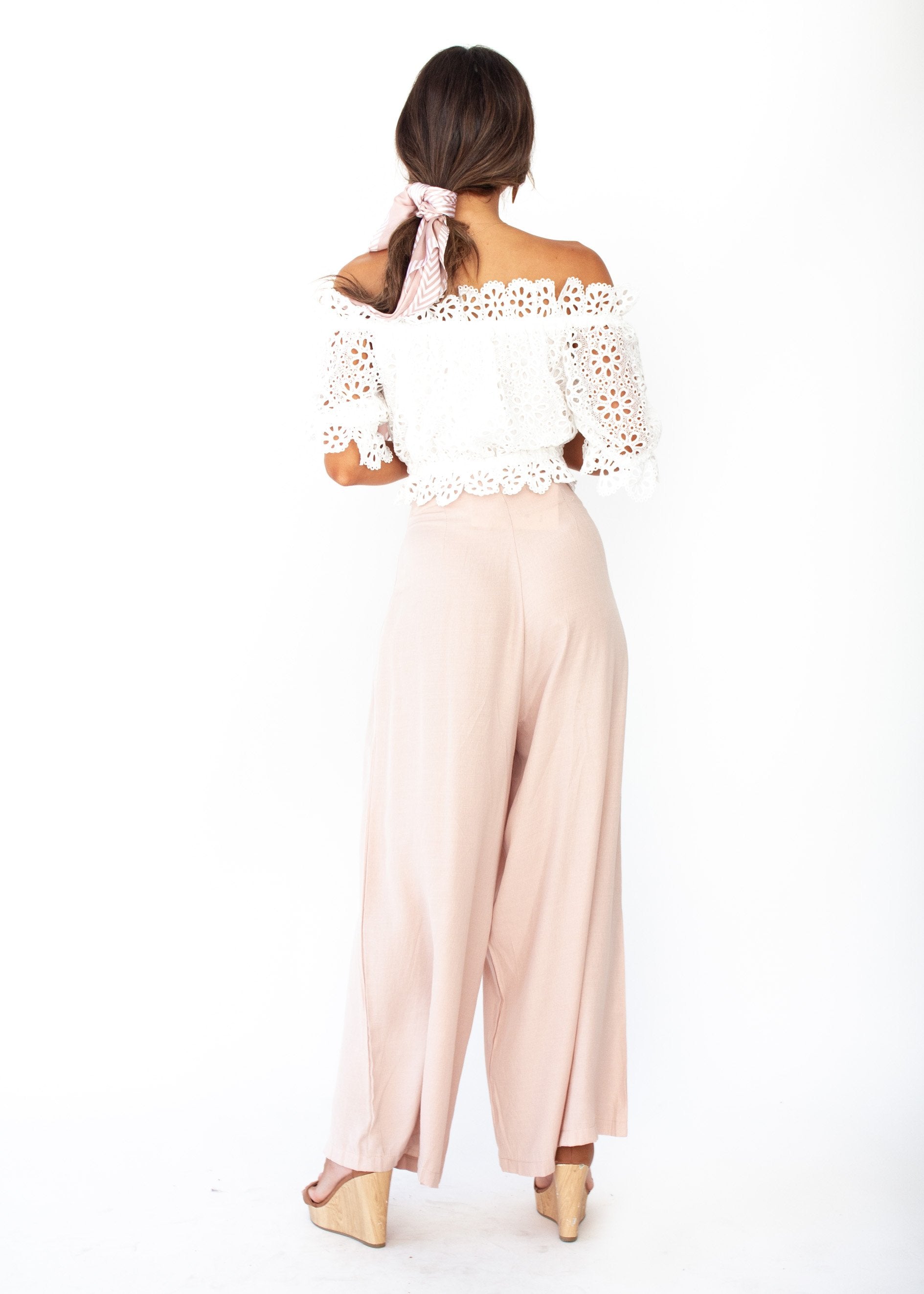 High Energy Wide Leg Pants - Blush