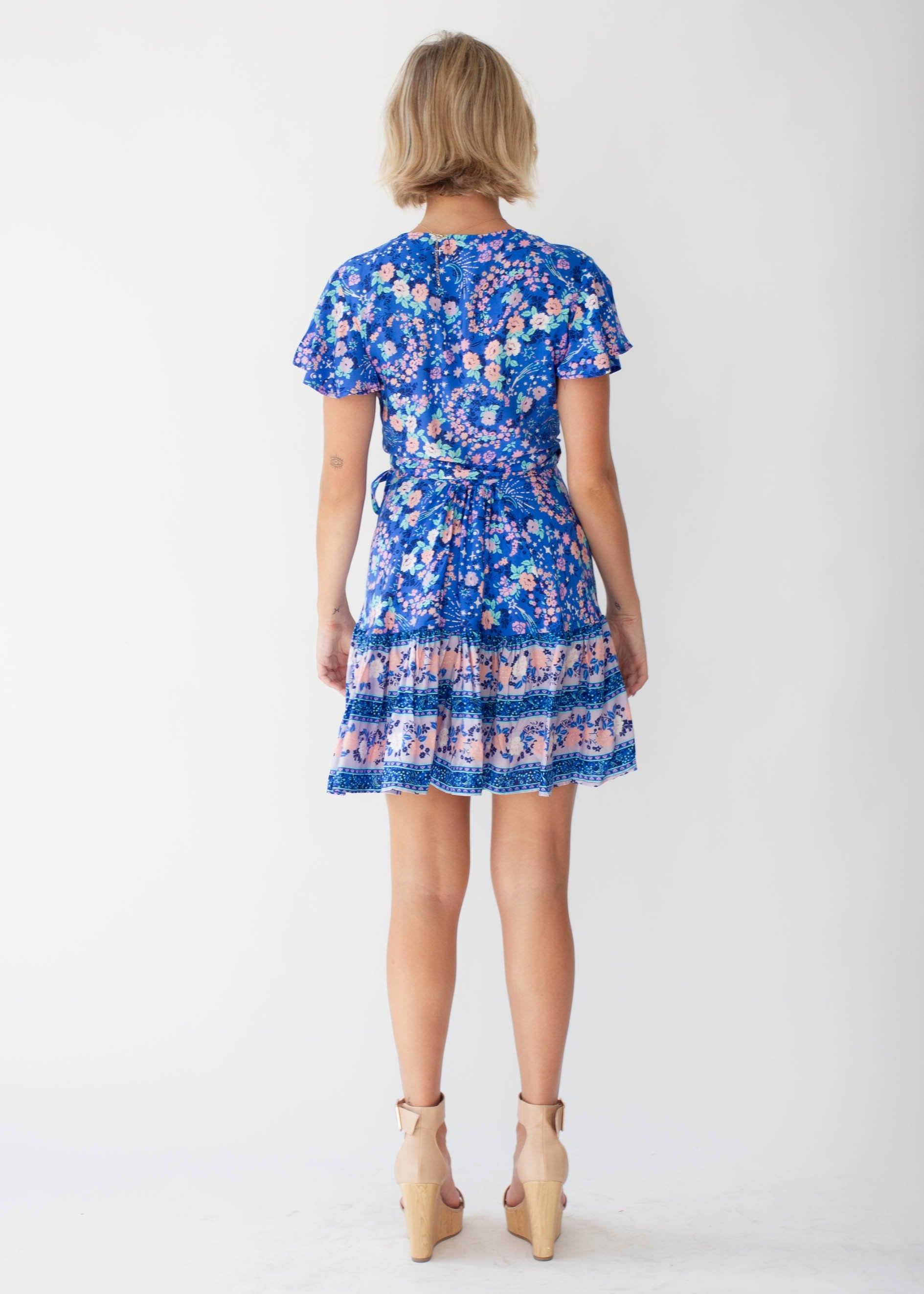 Le Sienna Wrap Dress - Sapphire