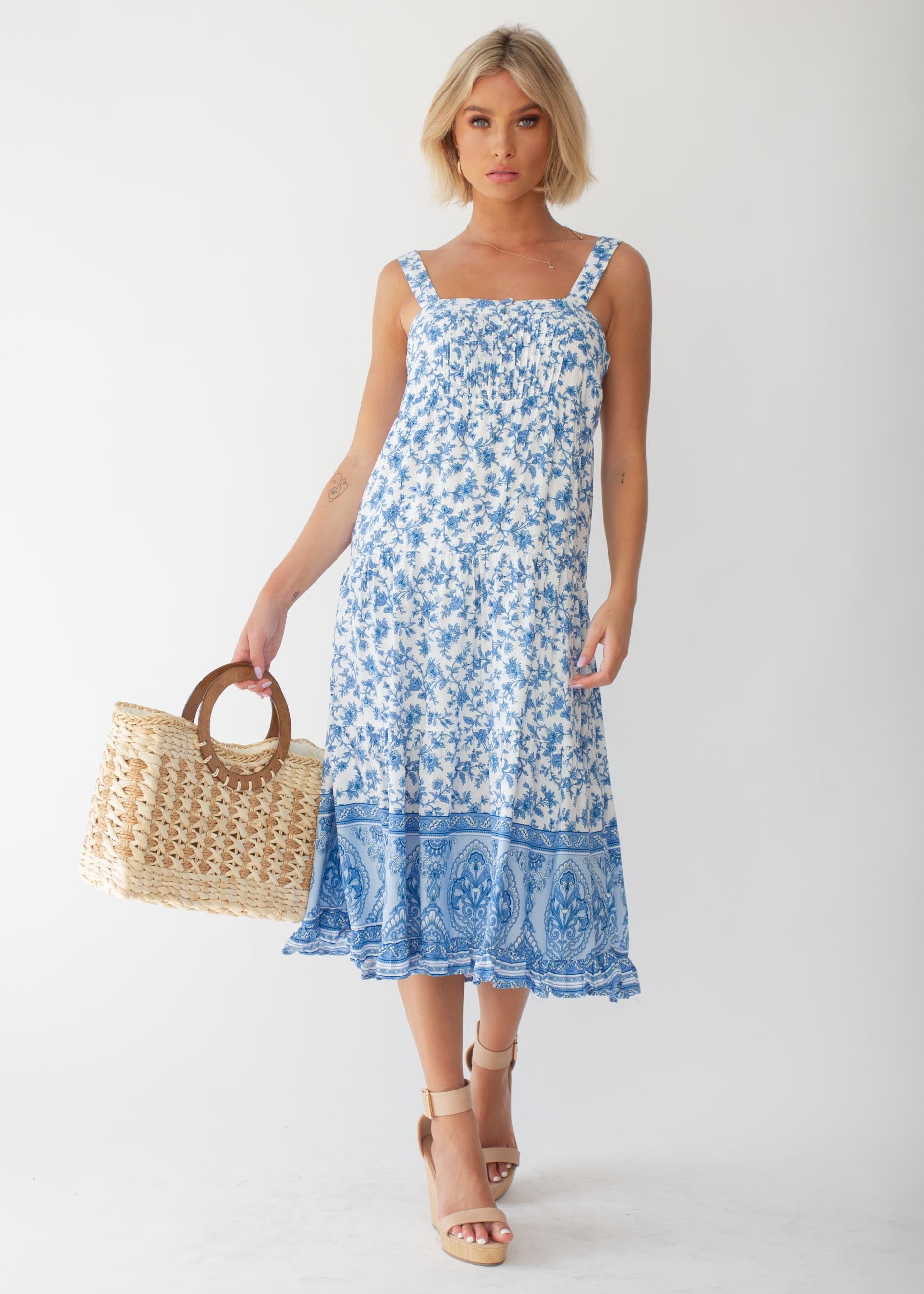 Sweet Life Midi Dress - Blue Dawn