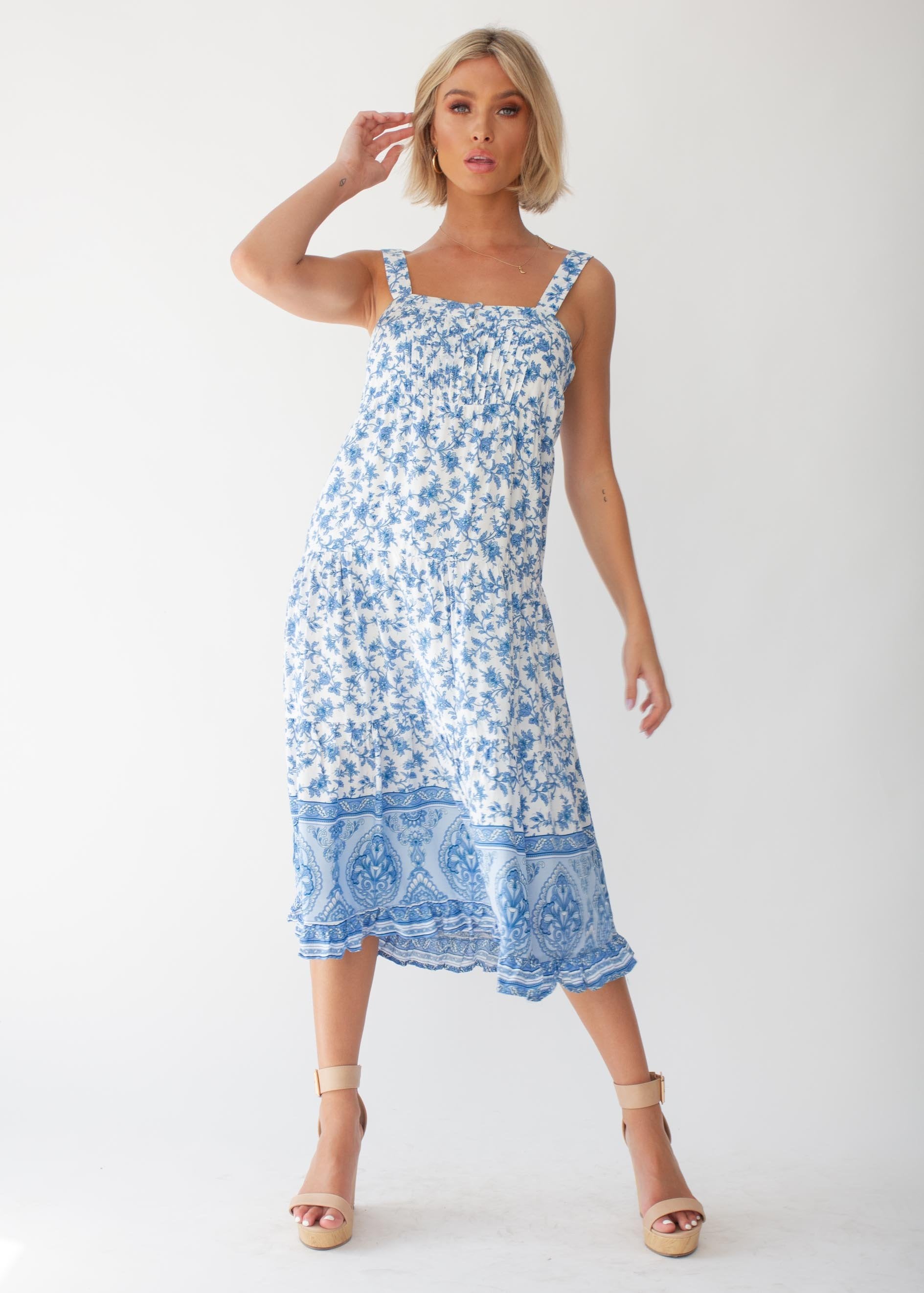 Sweet Life Midi Dress - Blue Dawn