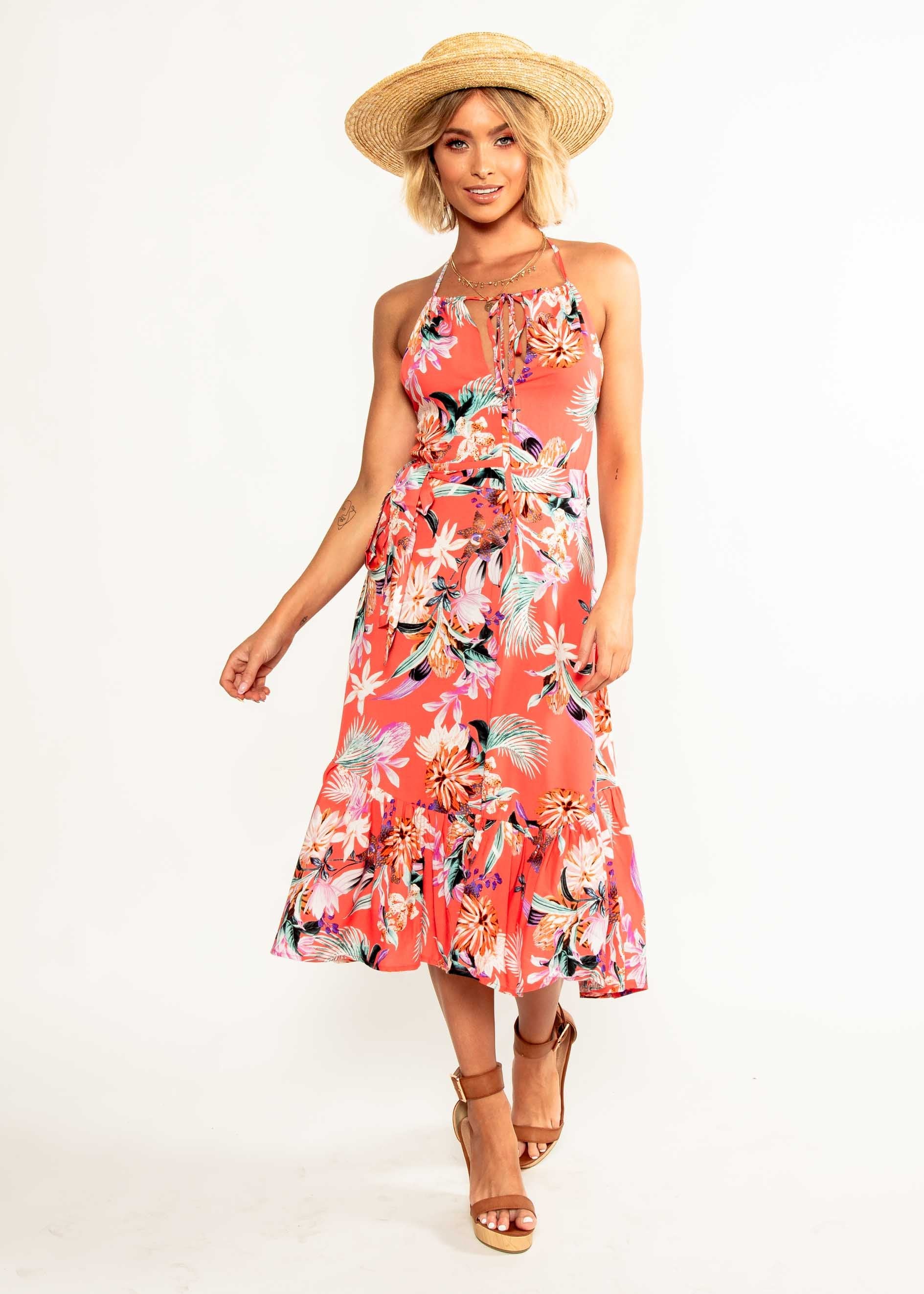 Elite Halter Midi Dress - Brixton