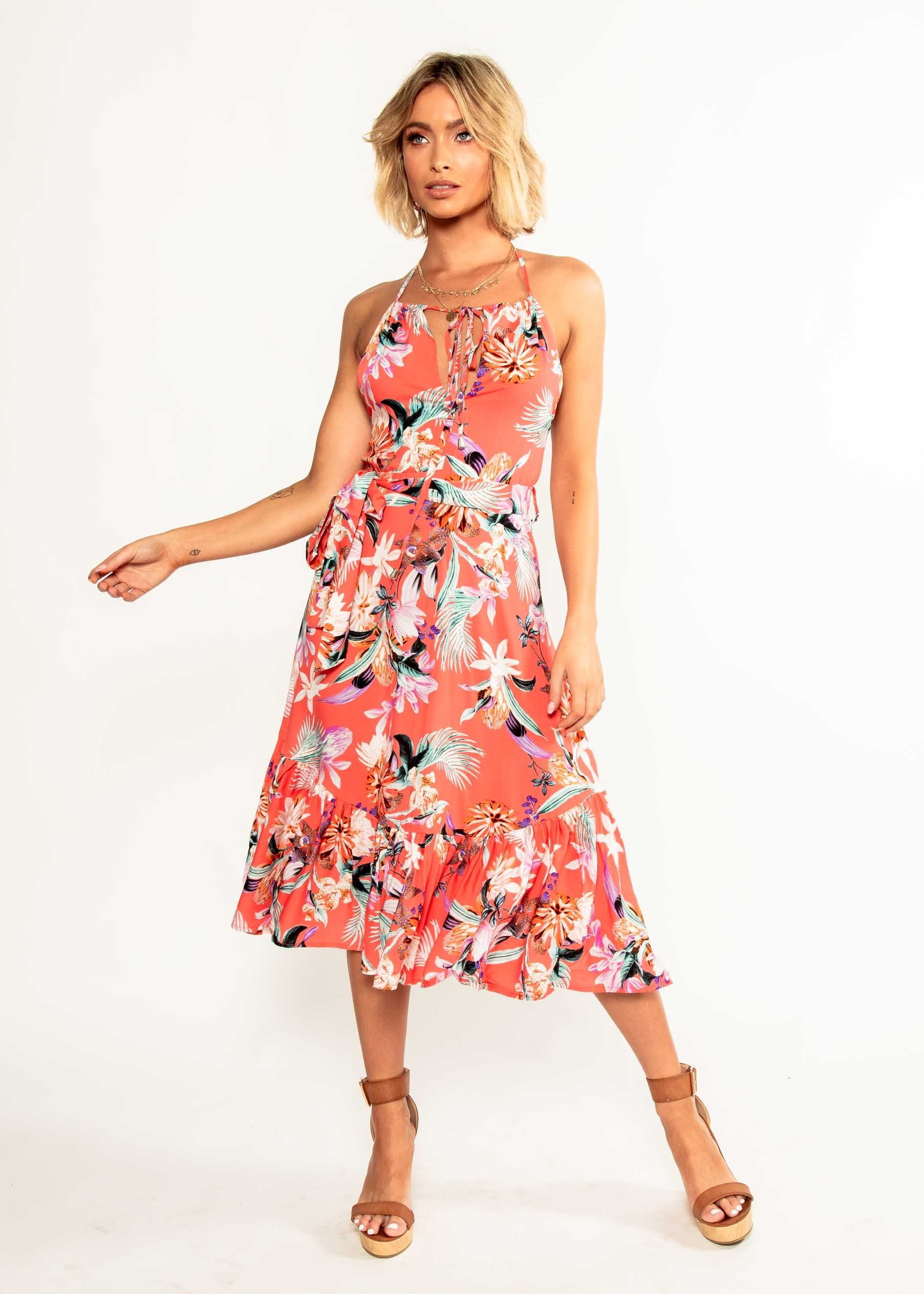 Elite Halter Midi Dress - Brixton