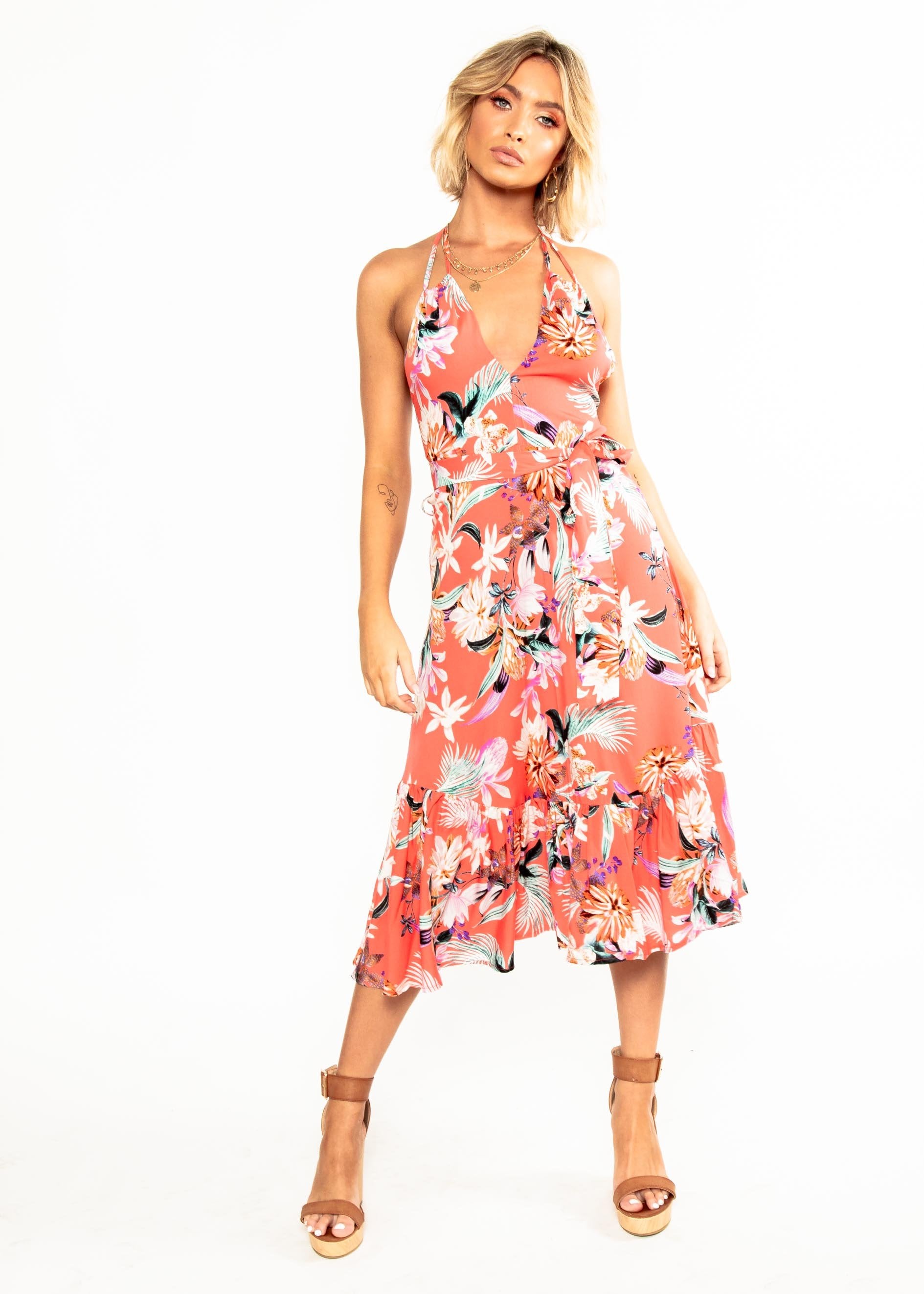 Elite Halter Midi Dress - Brixton