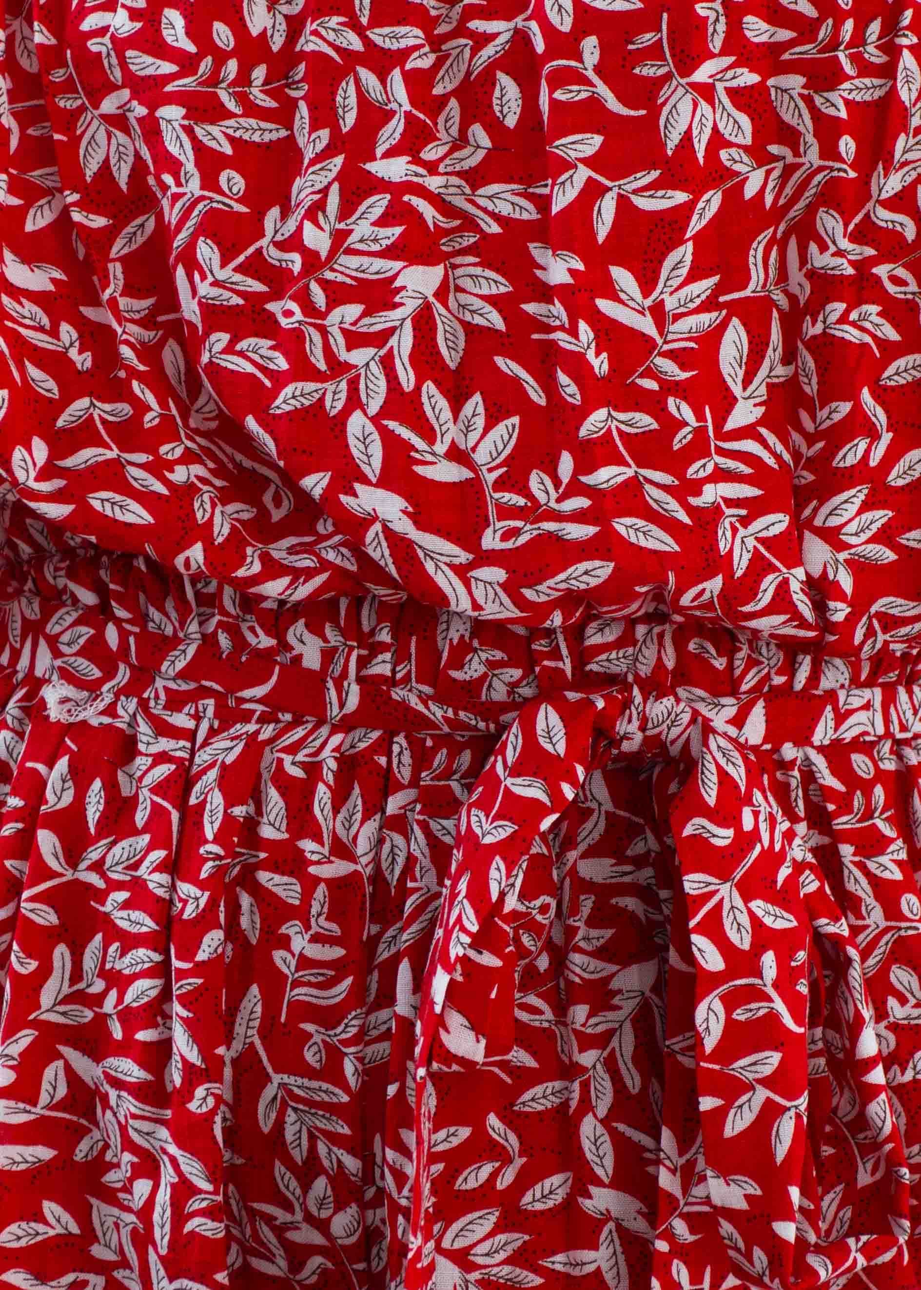 Dream Big Strapless Pantsuit - Red Floral