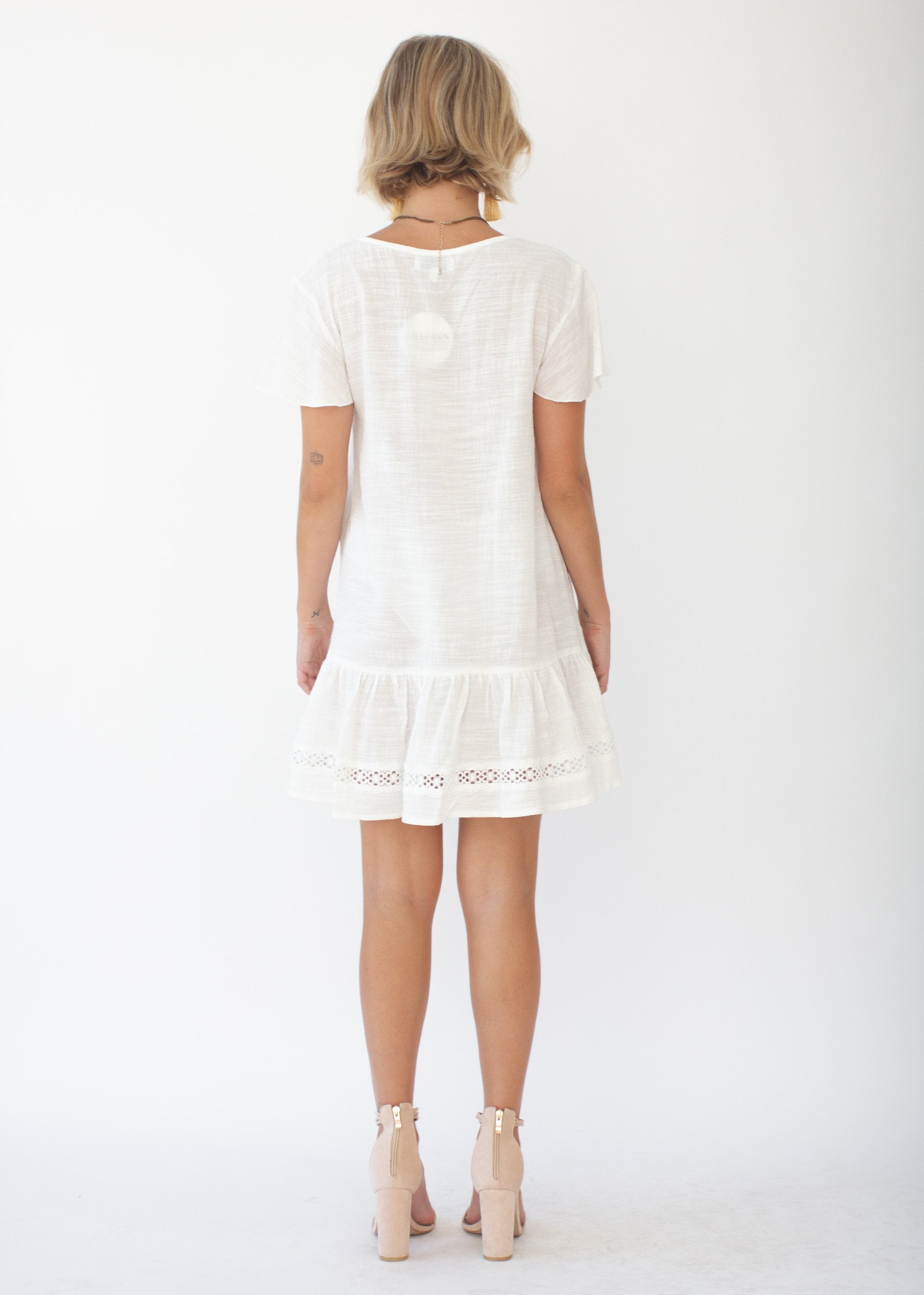 Madeleine Swing Dress - White