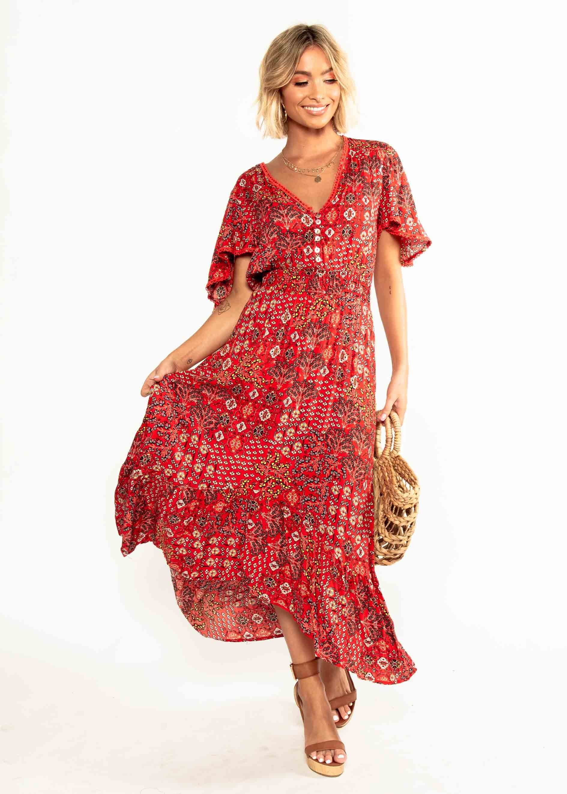 California Valley Midi Dress - Fiesta