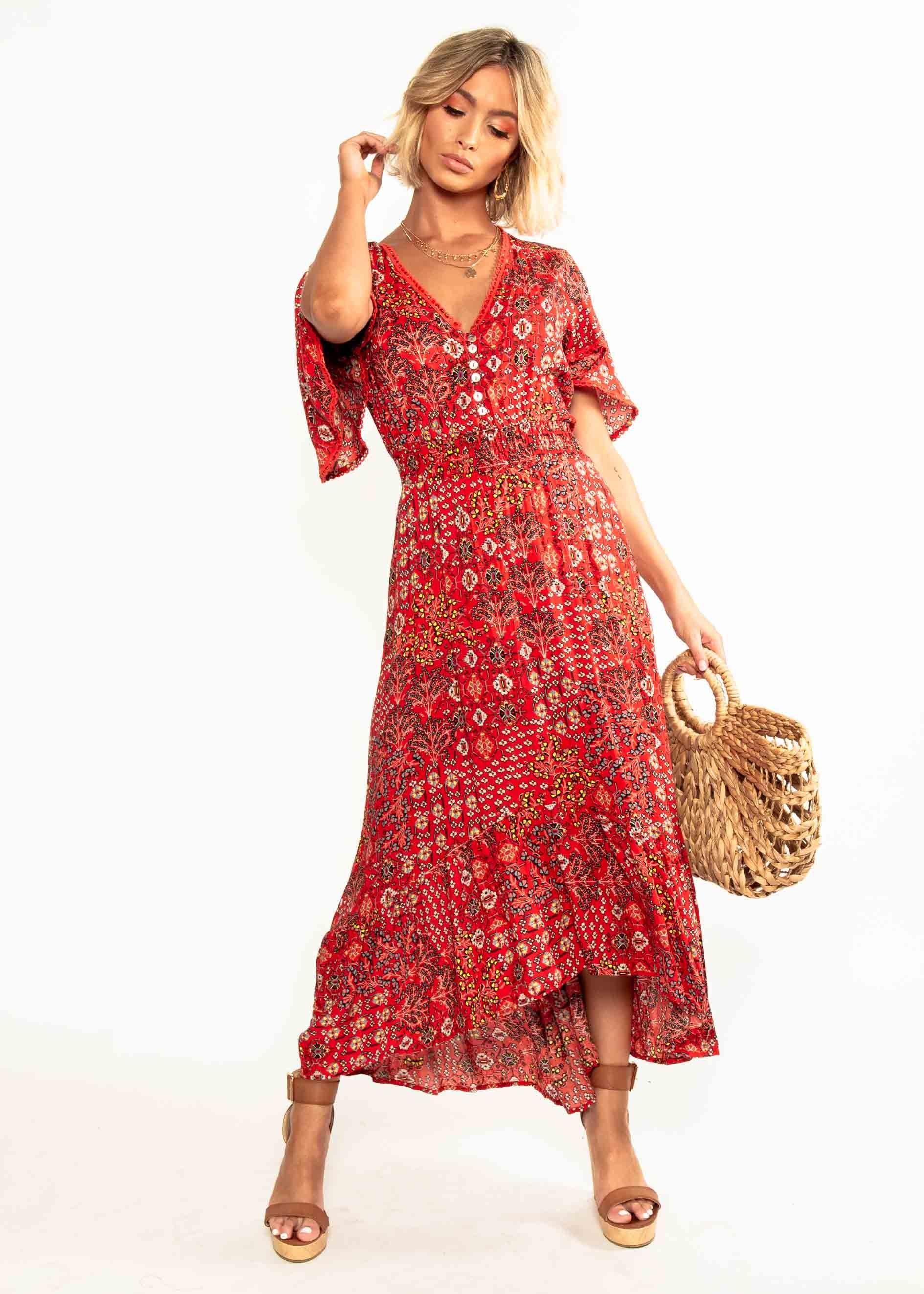California Valley Midi Dress - Fiesta