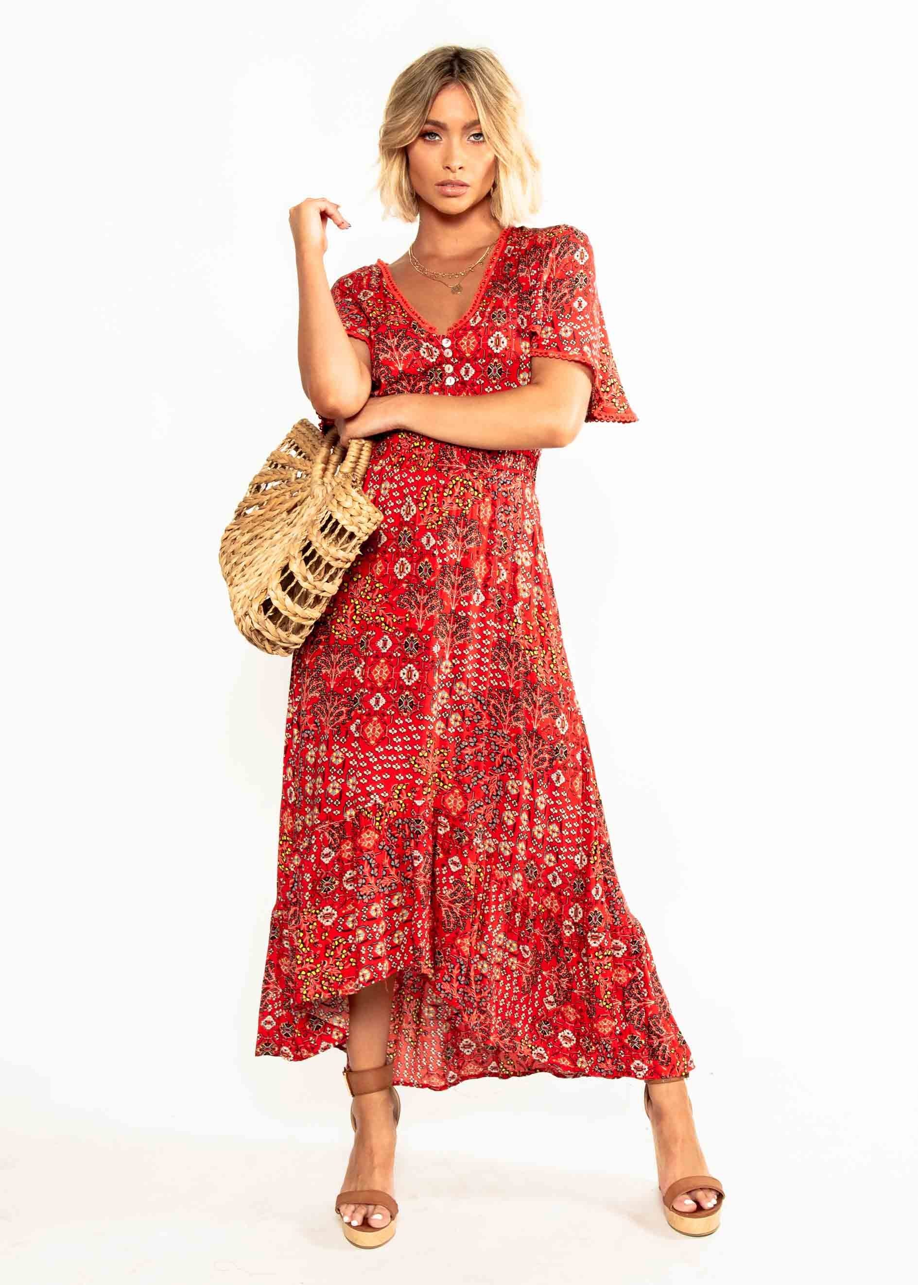 California Valley Midi Dress - Fiesta