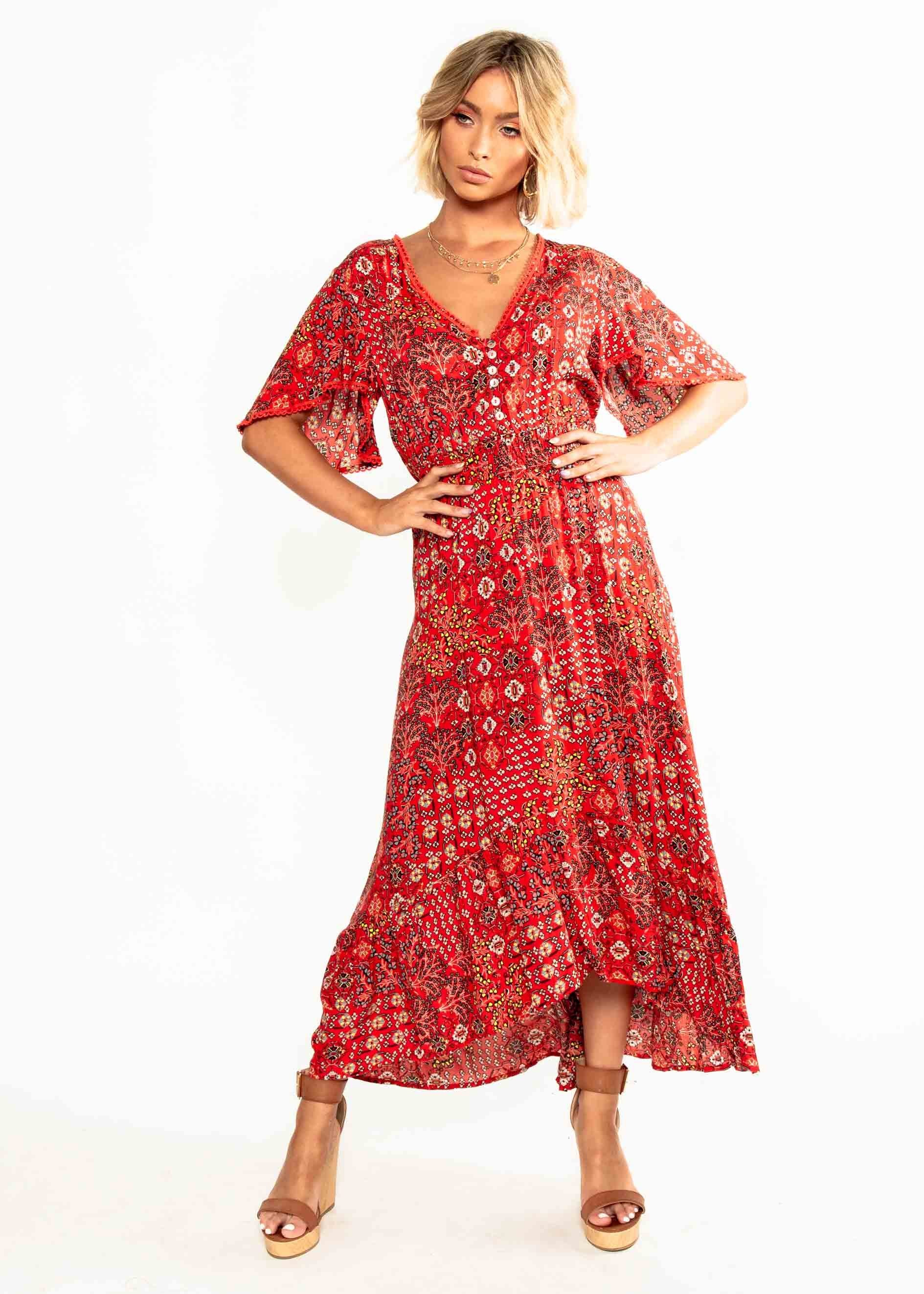 California Valley Midi Dress - Fiesta
