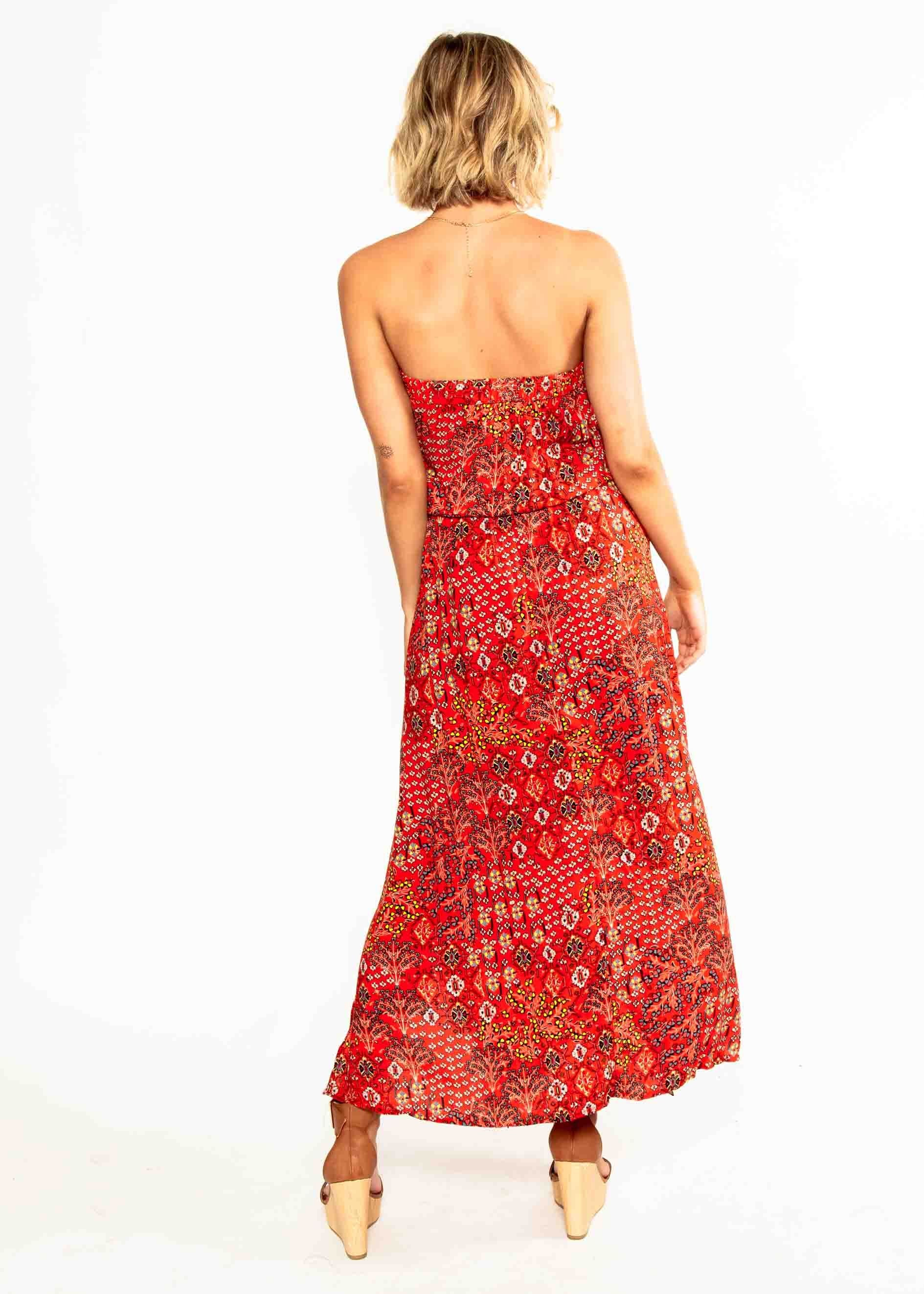 New Freedom Strapless Maxi Dress - Fiesta