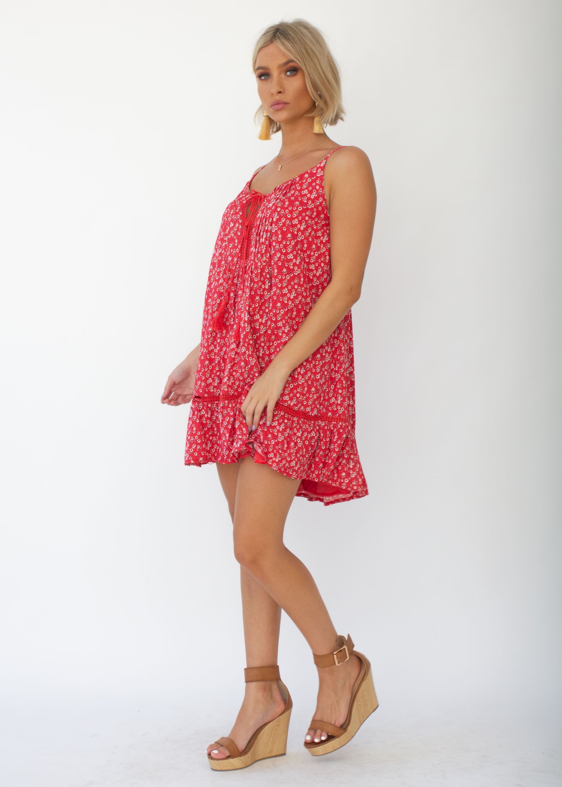 Love So Sweet Swing Dress - Watermelon Floral
