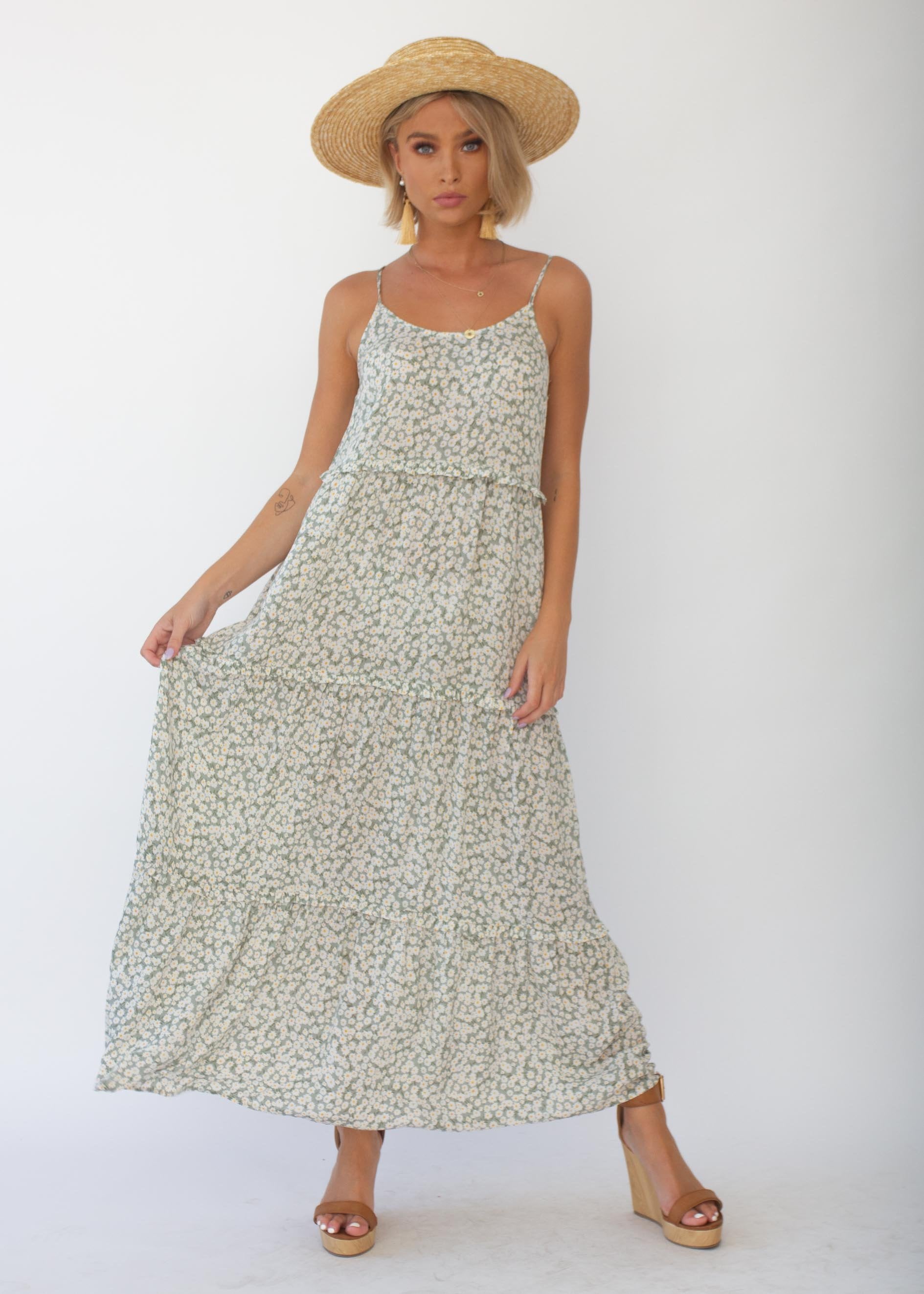 Alani Maxi Dress - Sage Floral