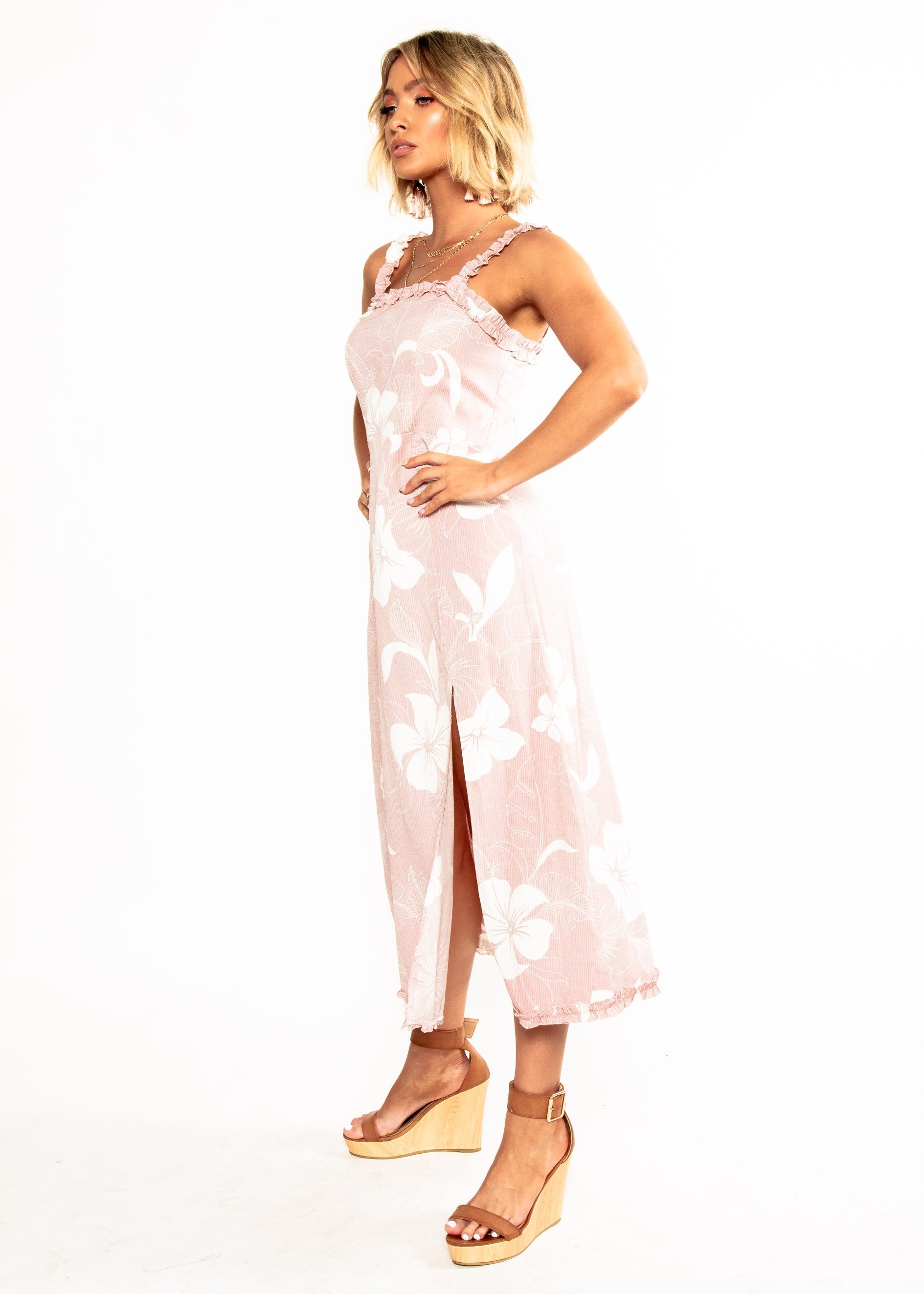 Wildest Dreams Midi Dress - Hibiscus