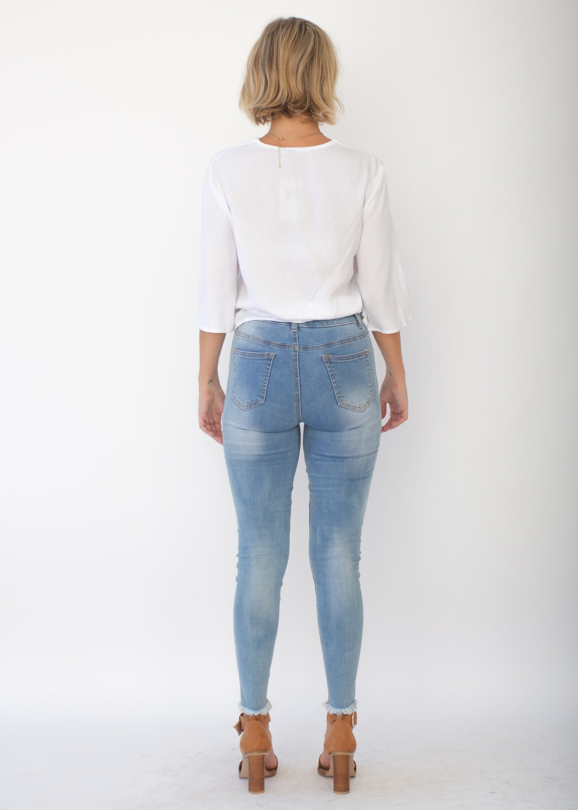 These Days Tie Top - White