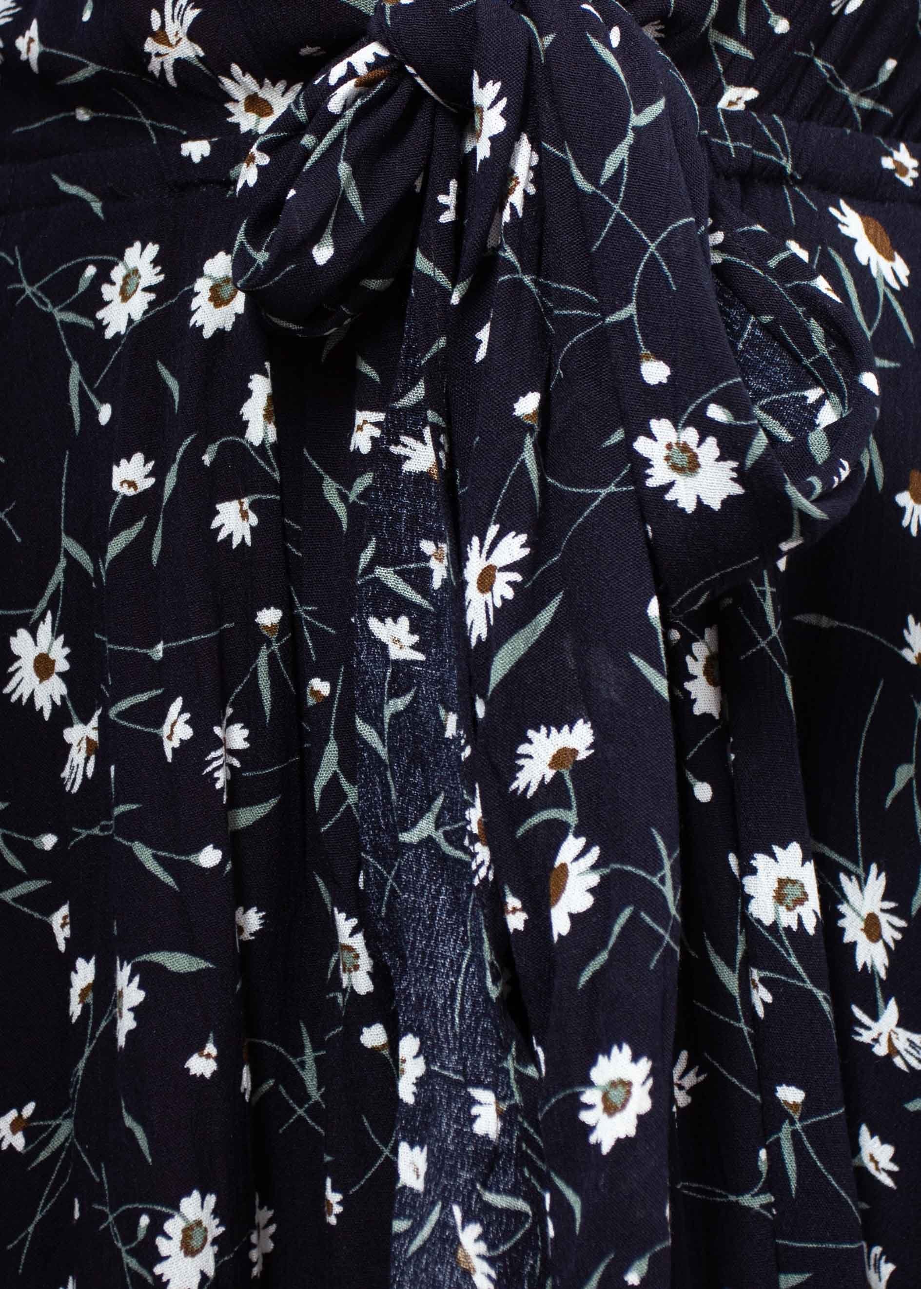 Sandra Hi-Lo Midi Dress - Black Floral
