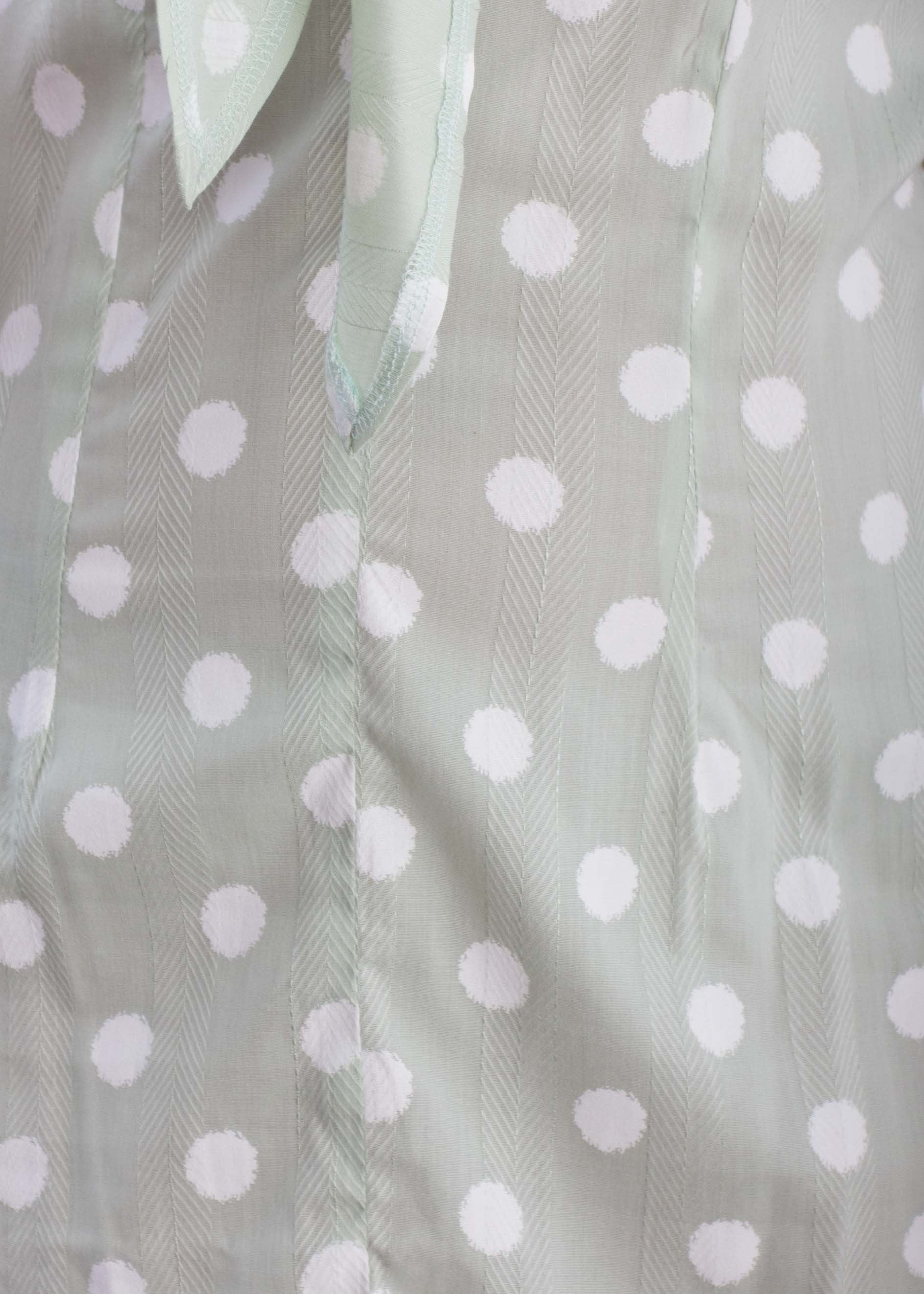 One Of a Kind Midi Dress - Mint Polka