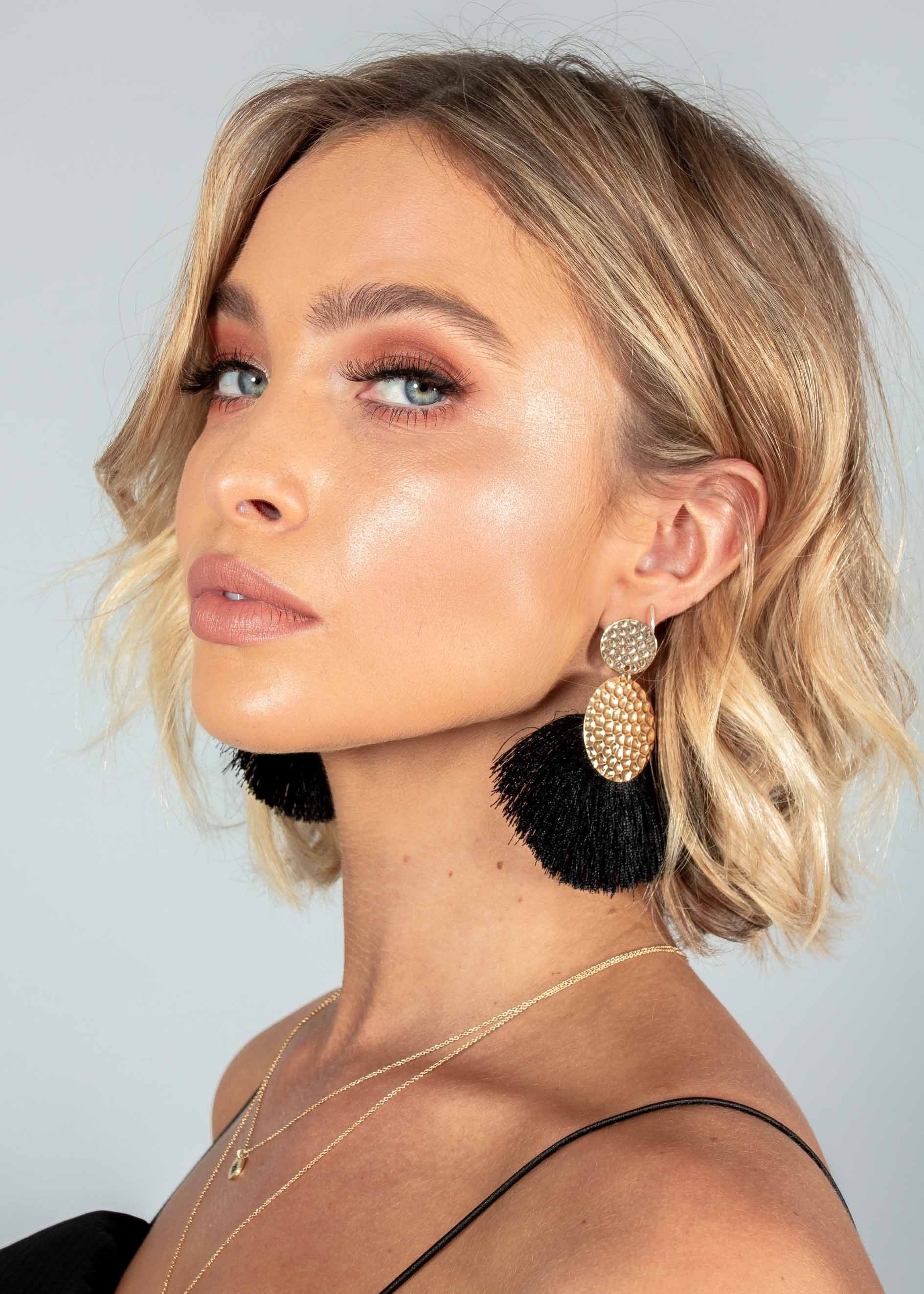Poppy Earrings - Black