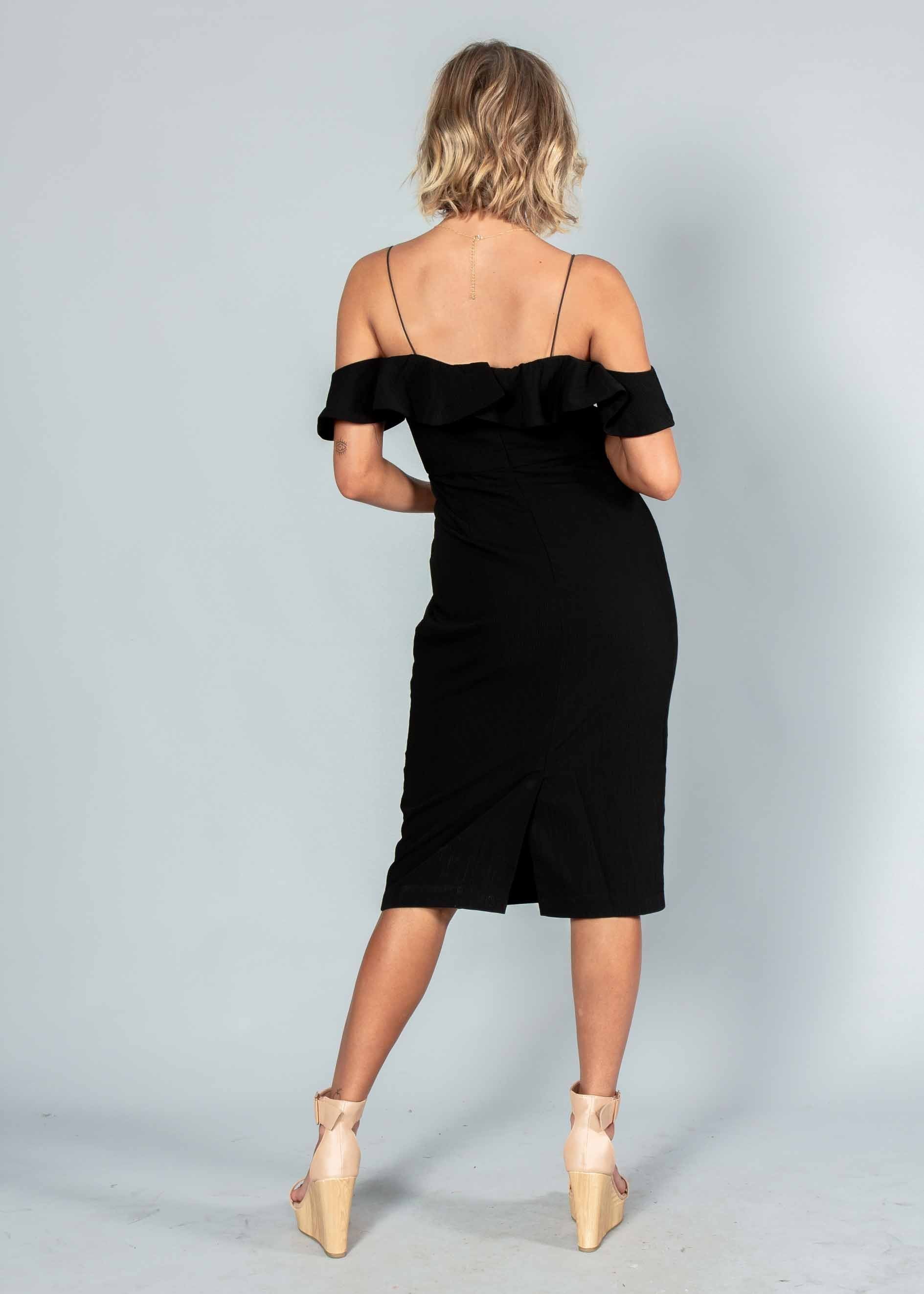 Stay Forever Midi Dress - Black