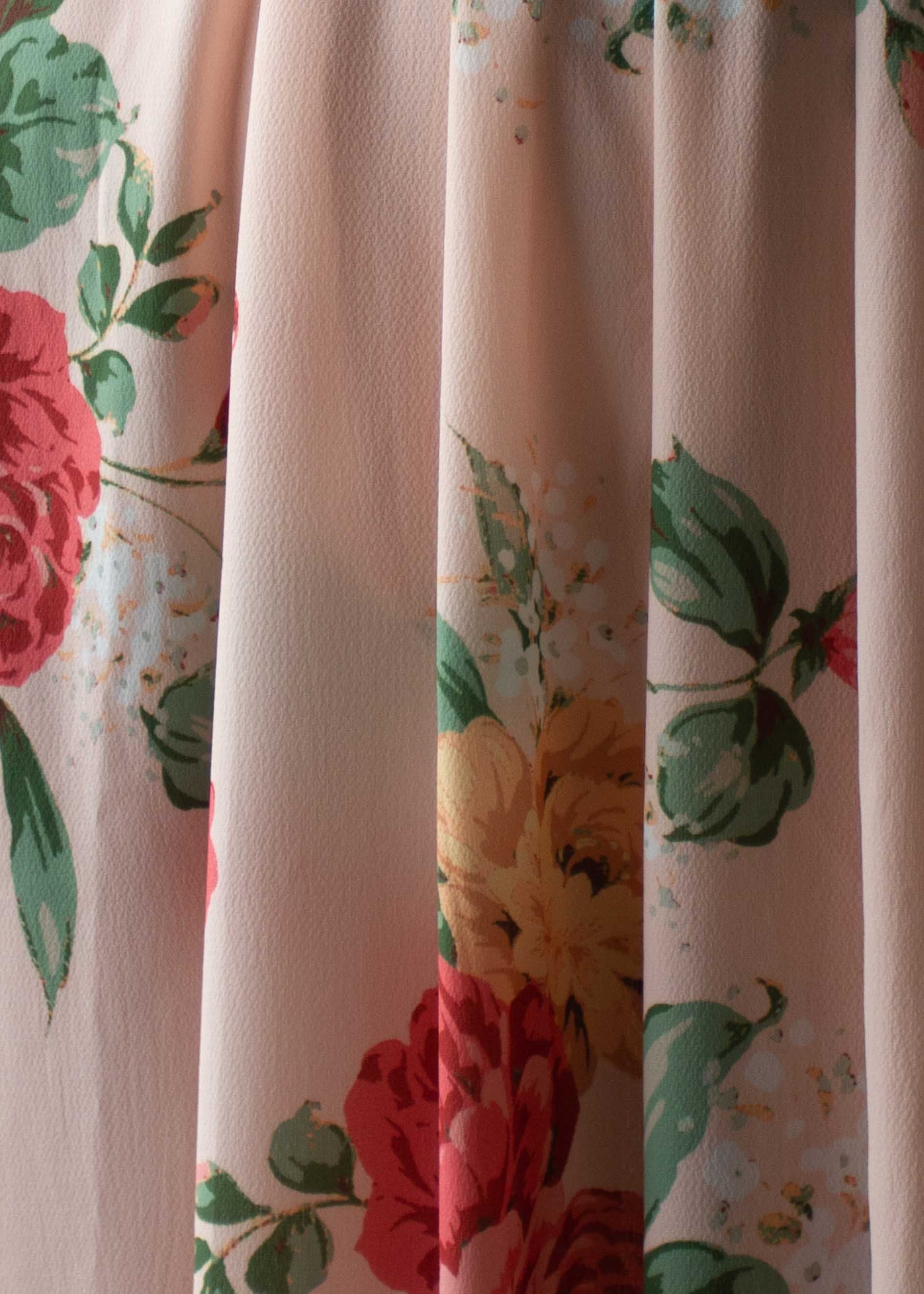Sienna Halter Maxi Dress - Peach Floral
