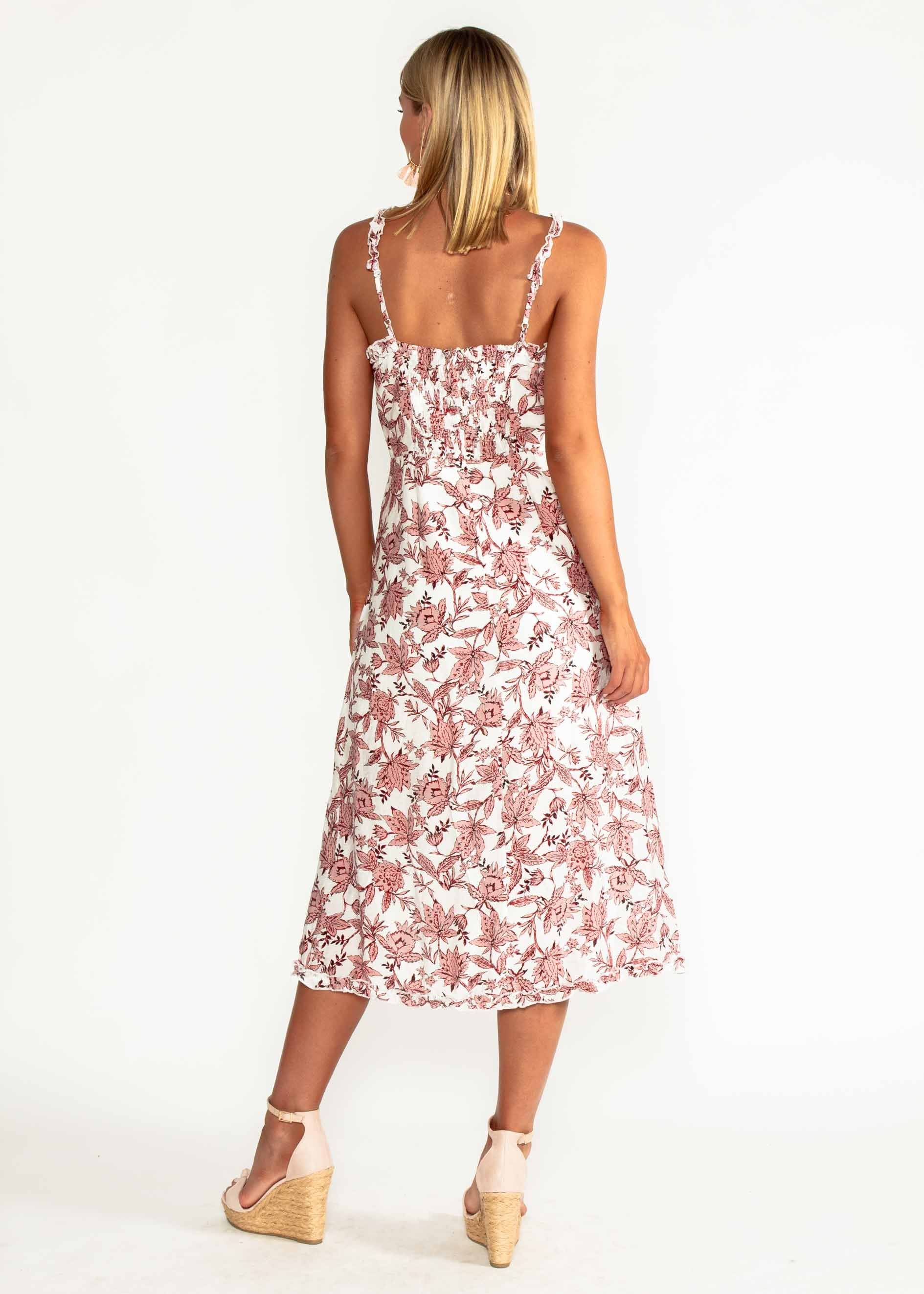 Wildest Dreams Midi Dress - Blush Floral