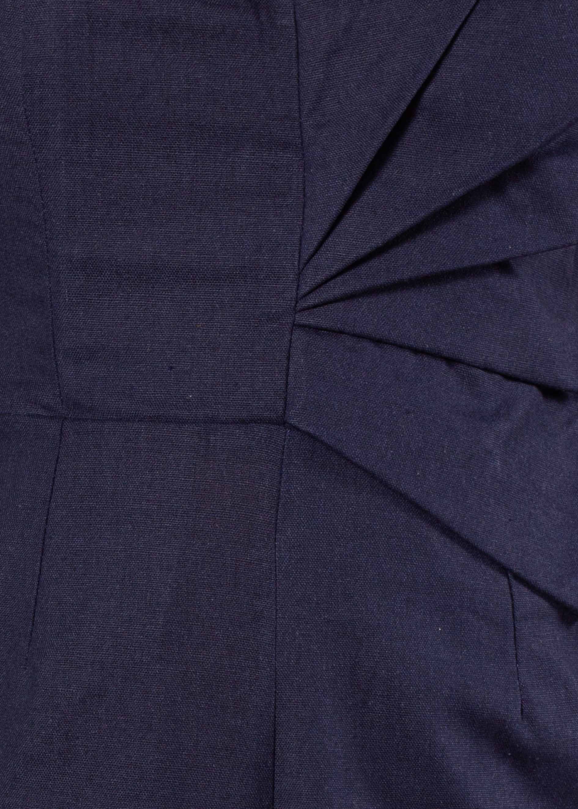 Rapid Fire Linen Strapless Pantsuit - Navy