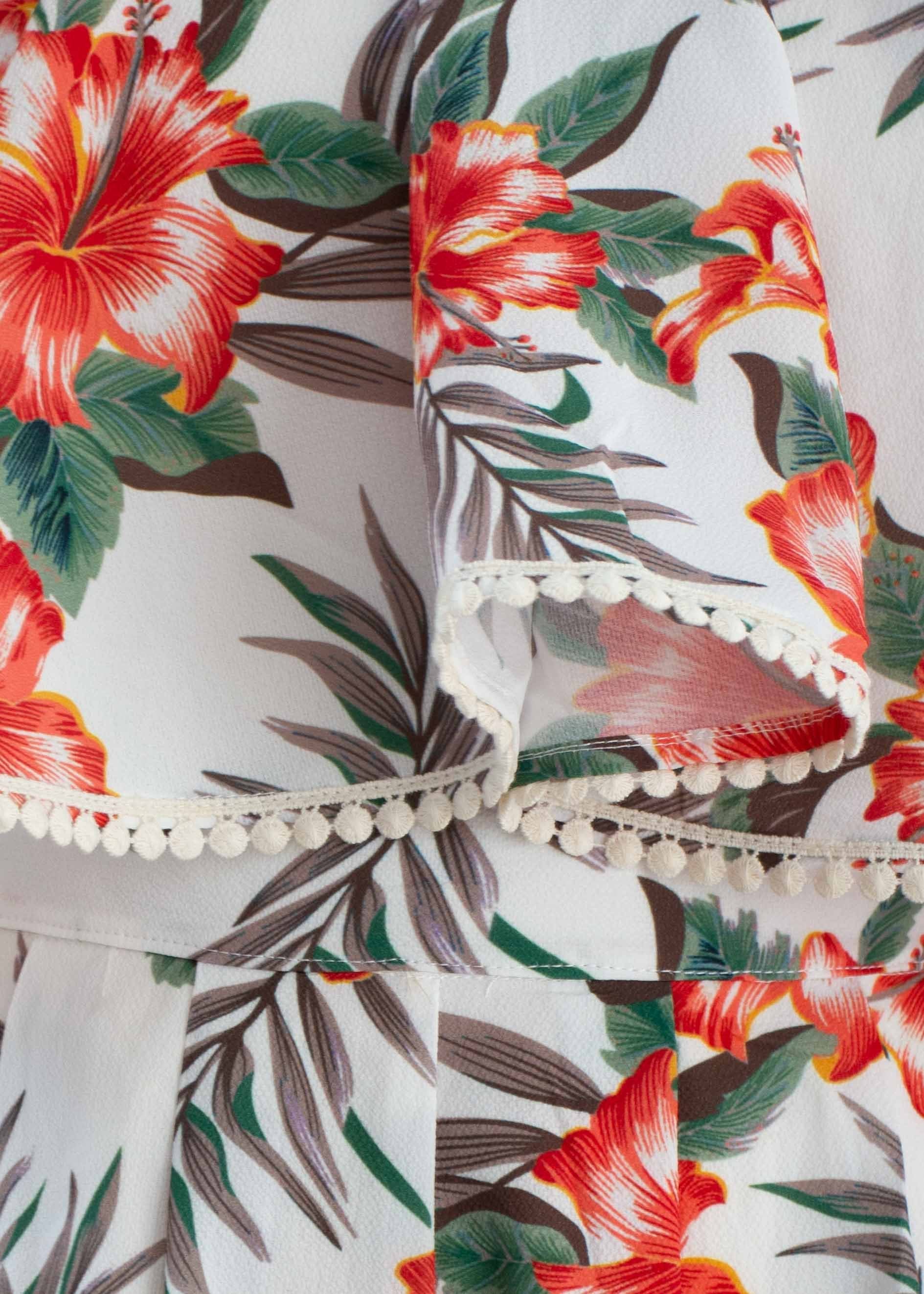 Eleni Halter Playsuit - Red Paradiso