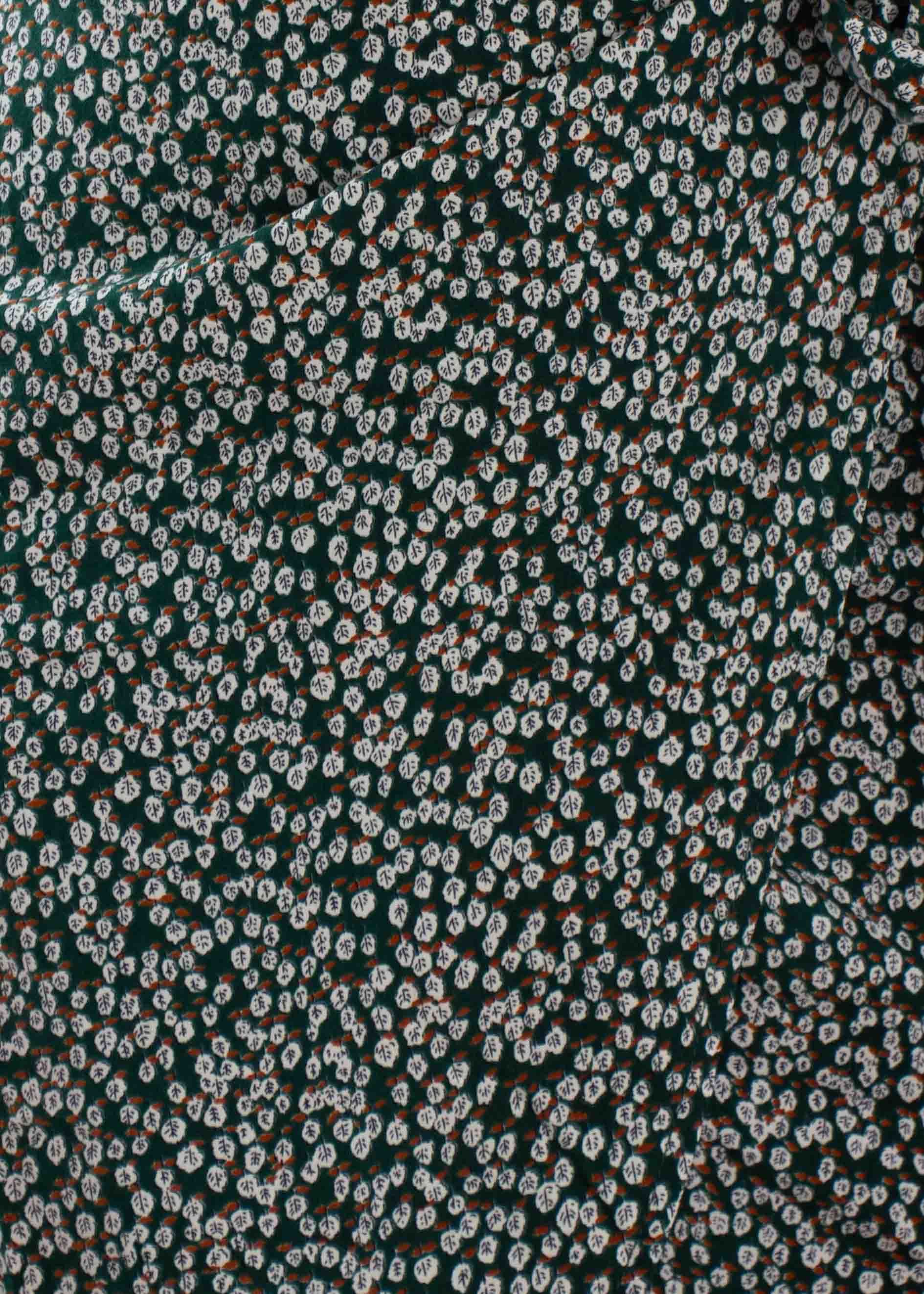 Bold Love Midi Wrap Skirt - Green Floral