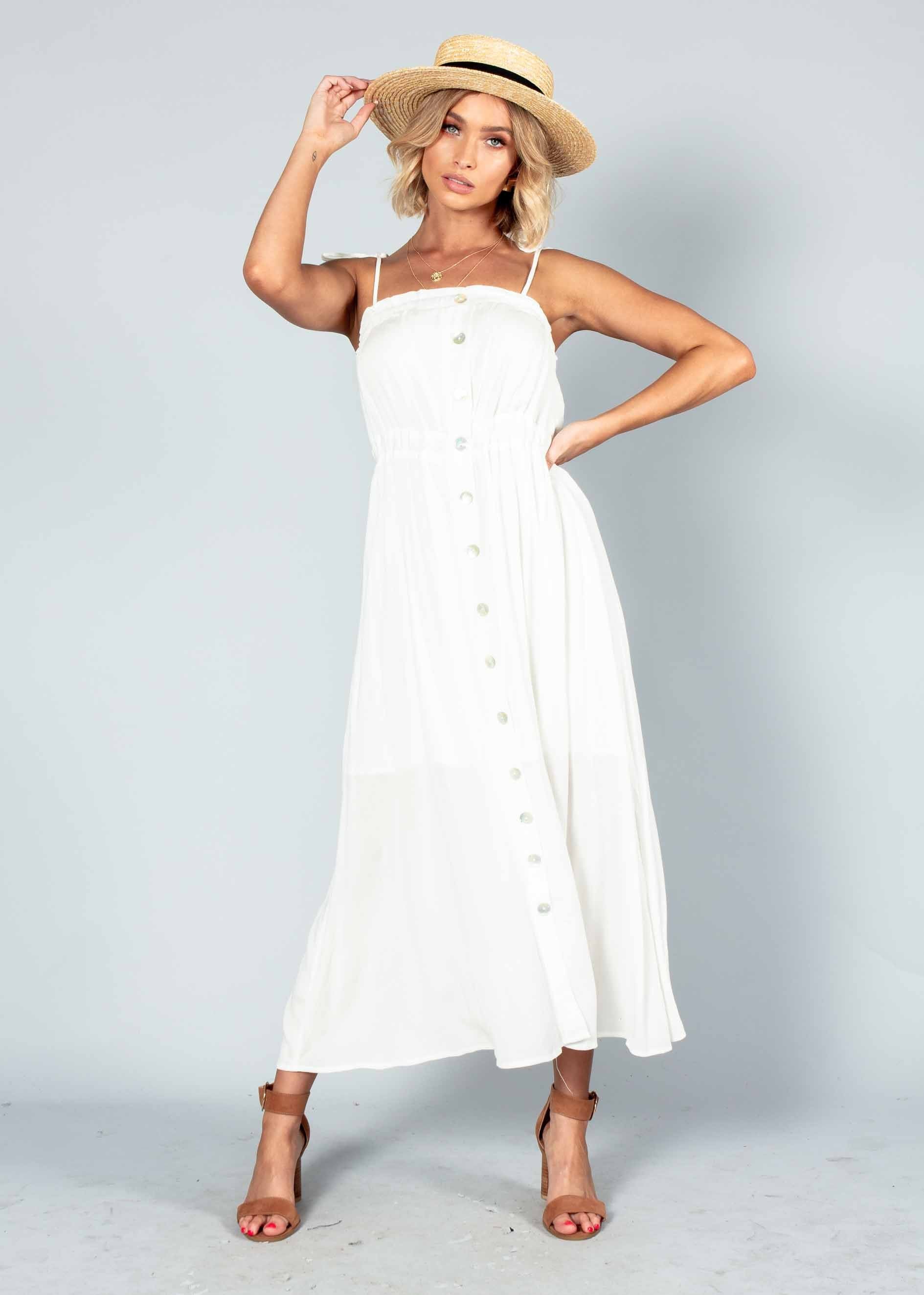 Addilyn Midi Dress - White