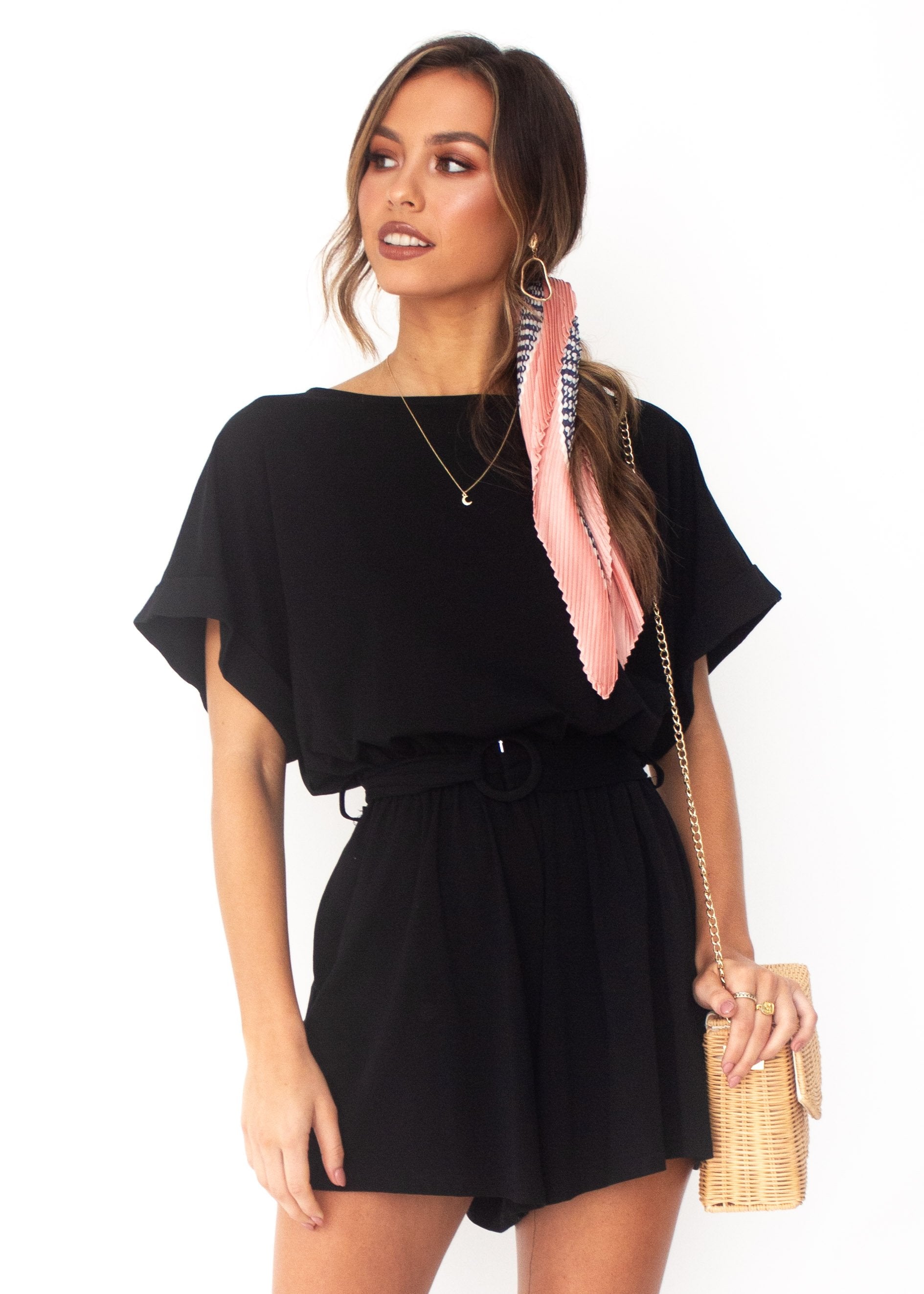 Women's Piece Of Me Playsuit - Black