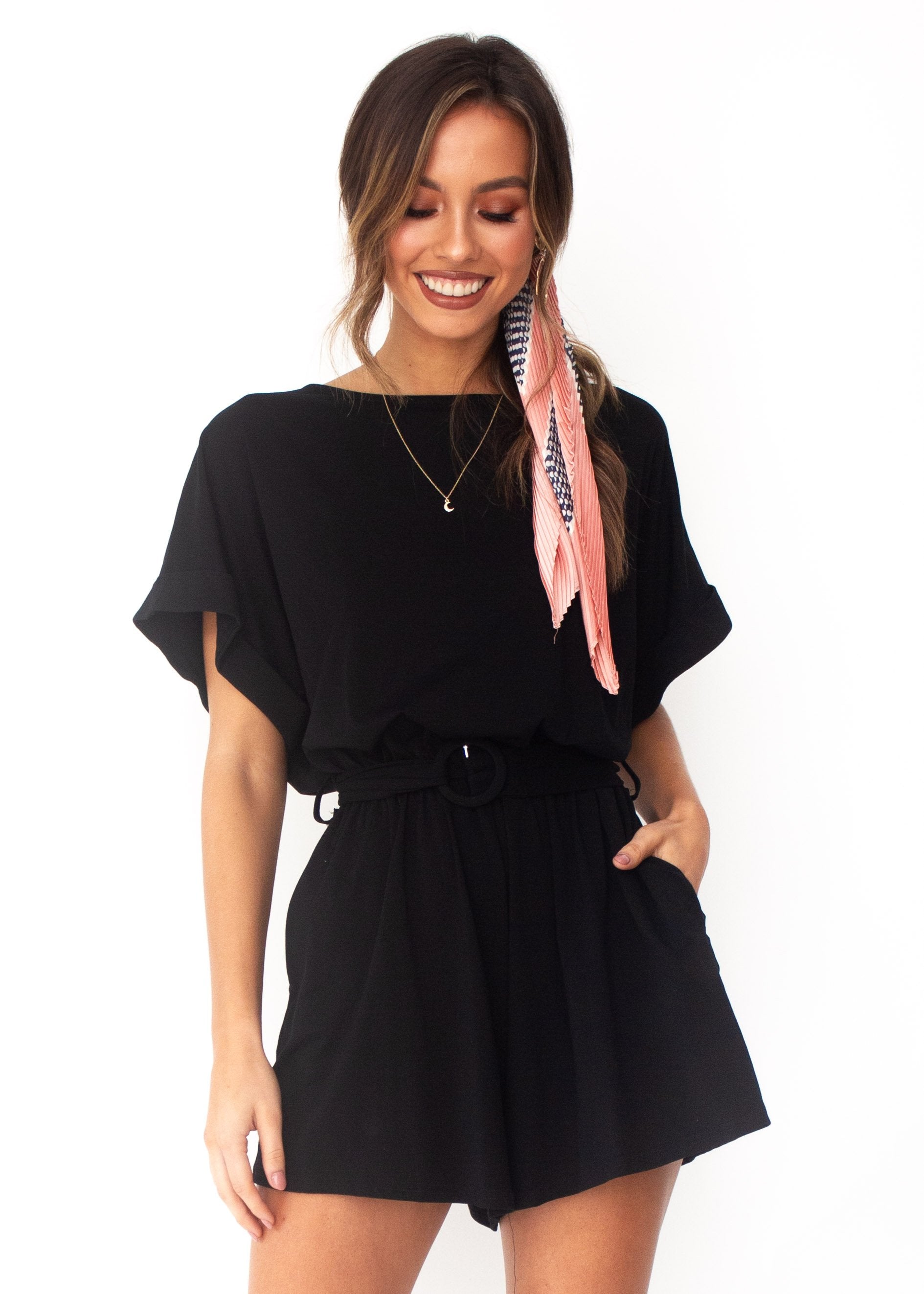 Piece Of Me Playsuit - Black