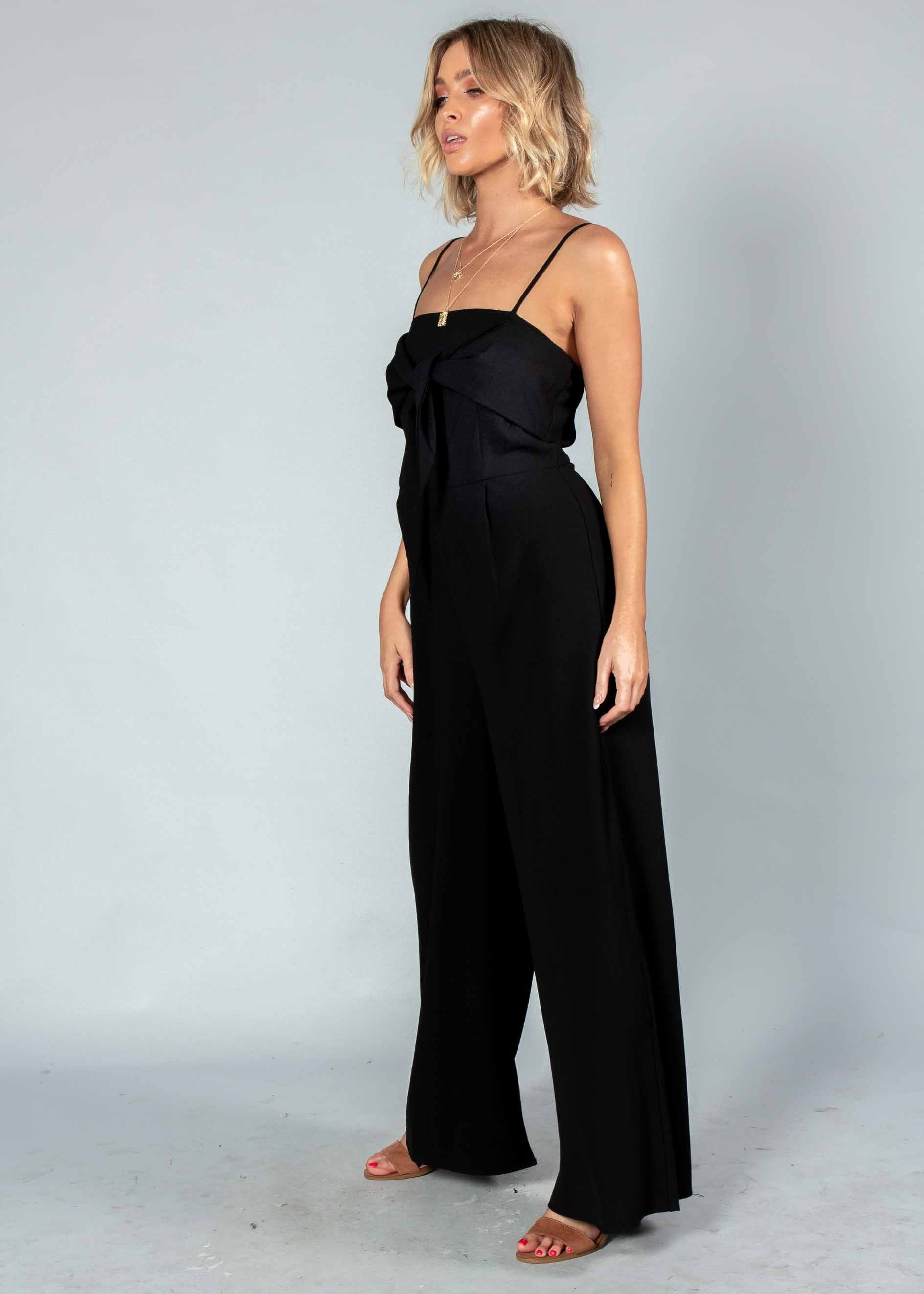 Braelynn Tie Pantsuit - Black