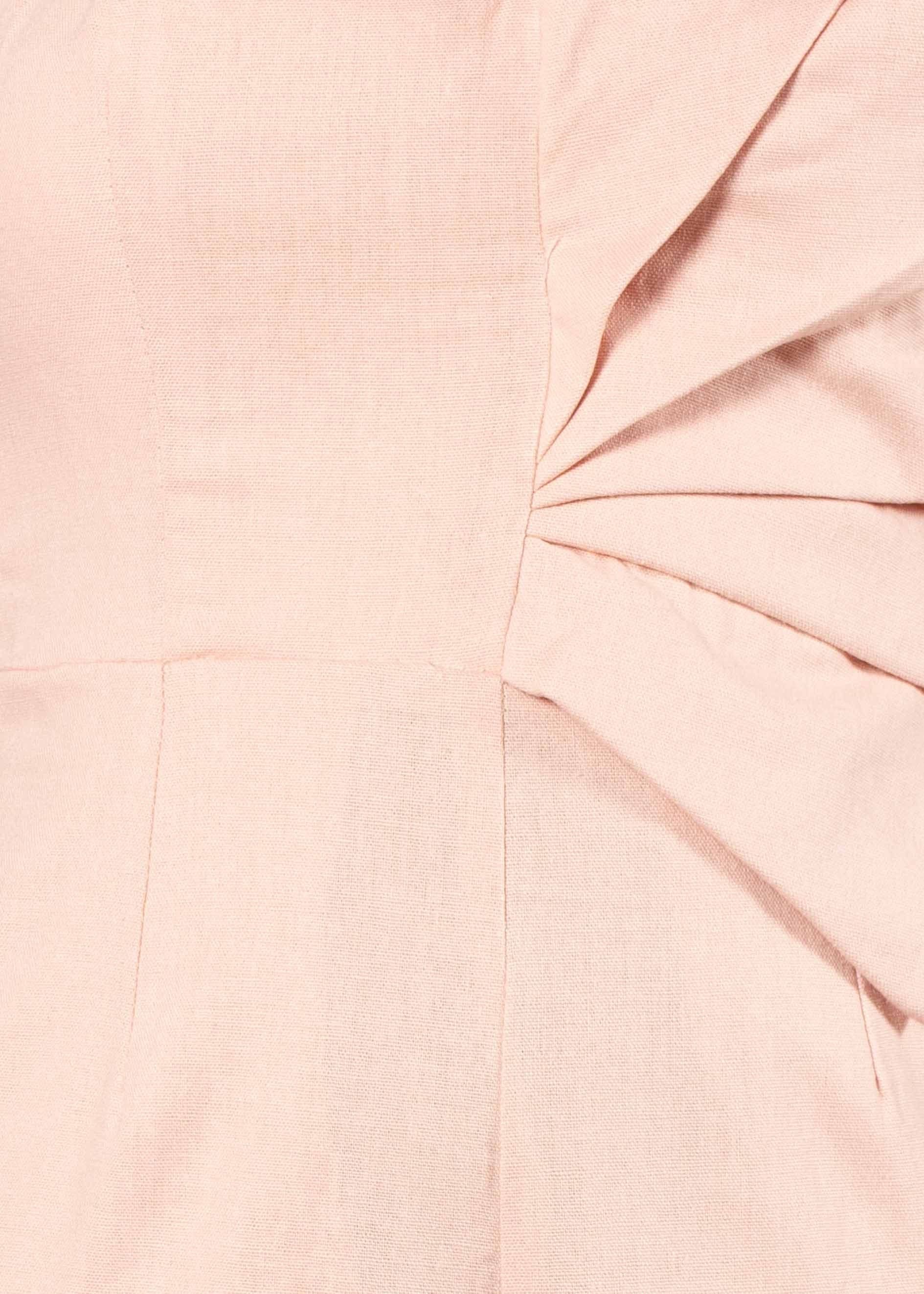 Rapid Fire Linen Strapless Pantsuit - Peachy