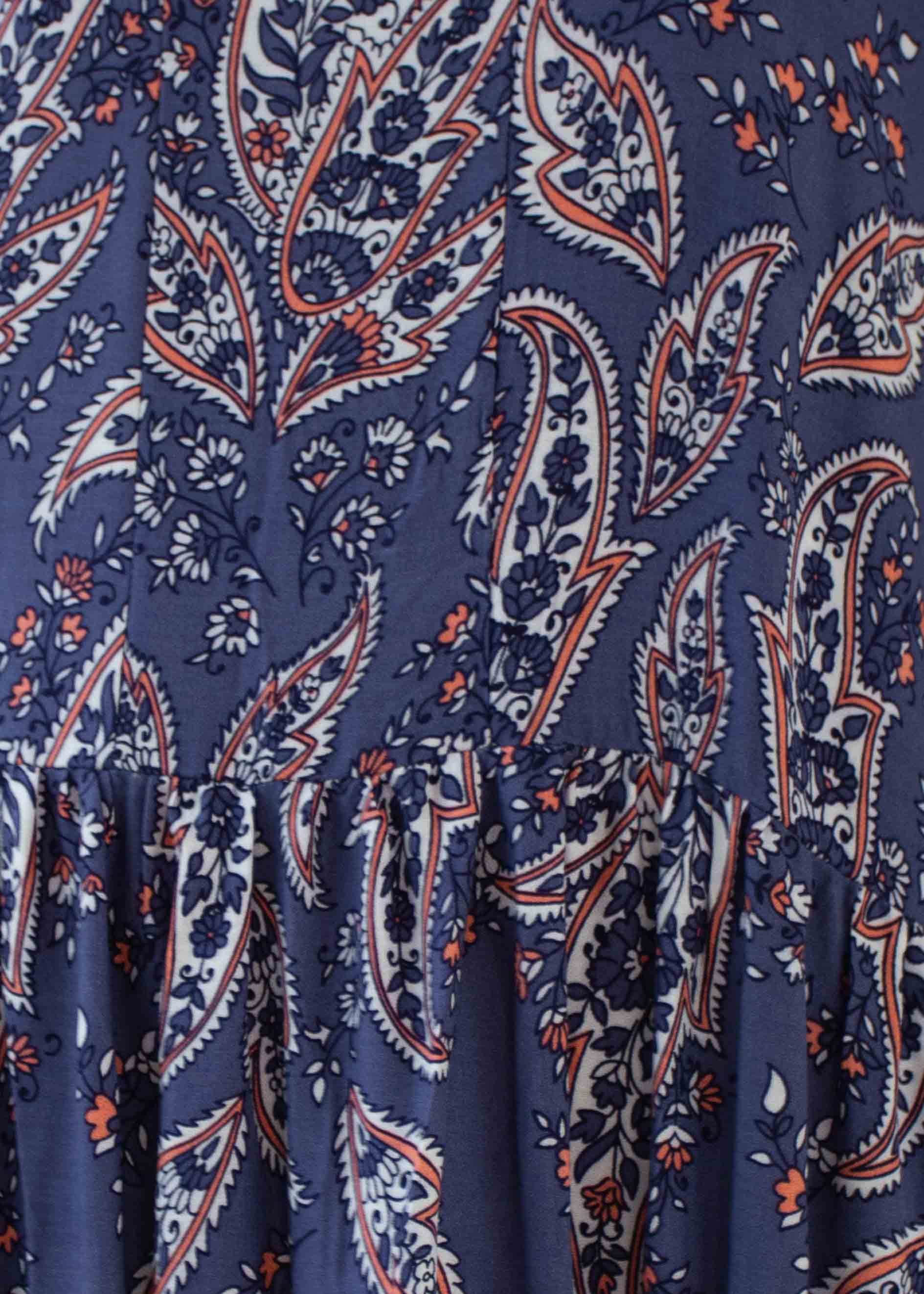 Amira Maxi Dress - Navy Paisley